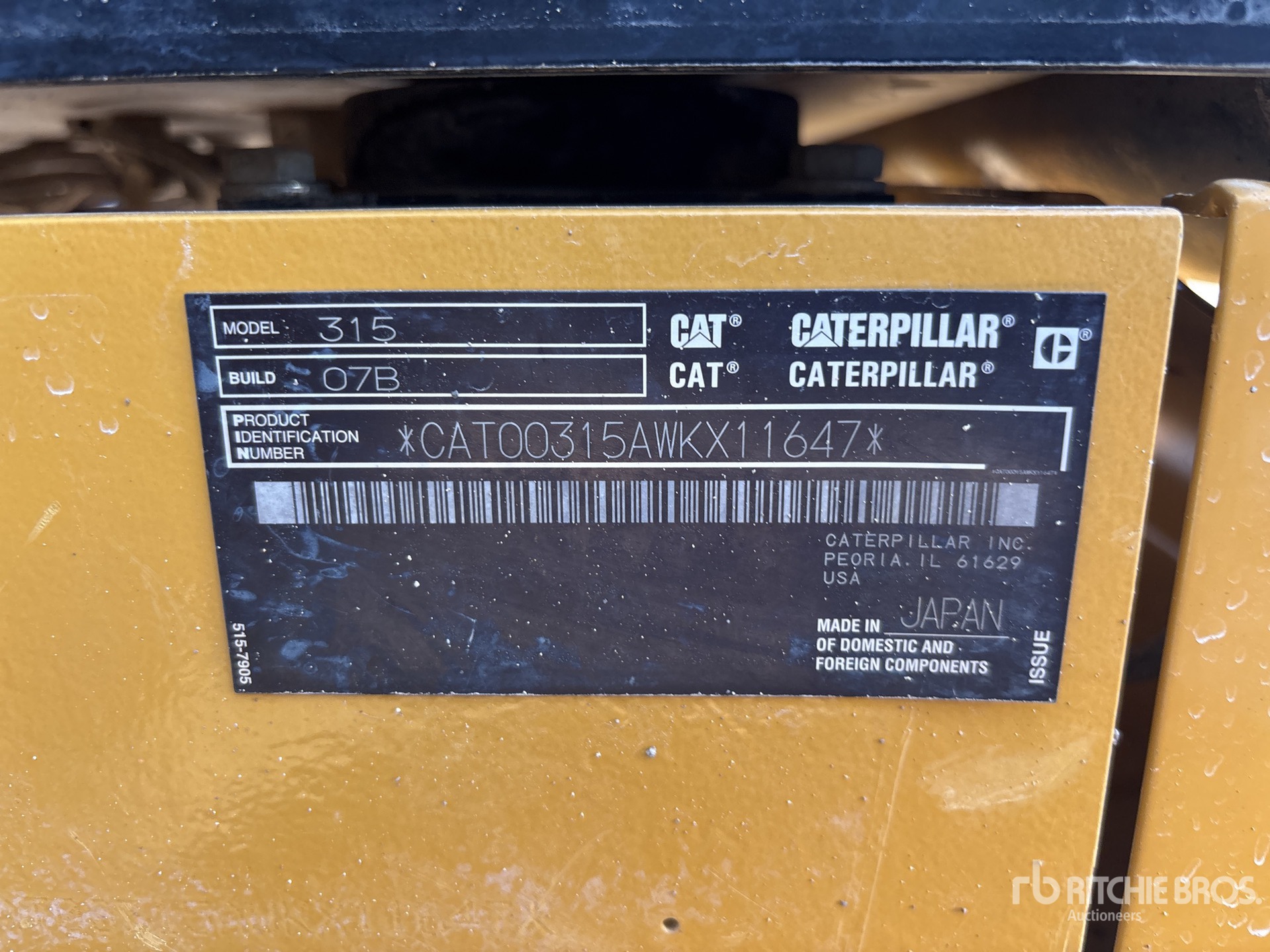 2022 Caterpillar 315