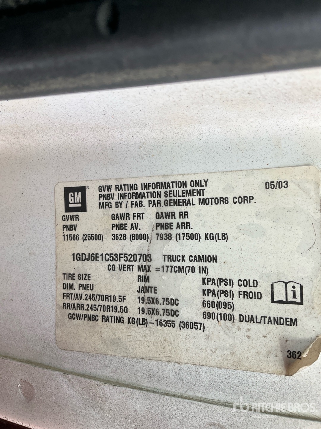 2003 GMC C65