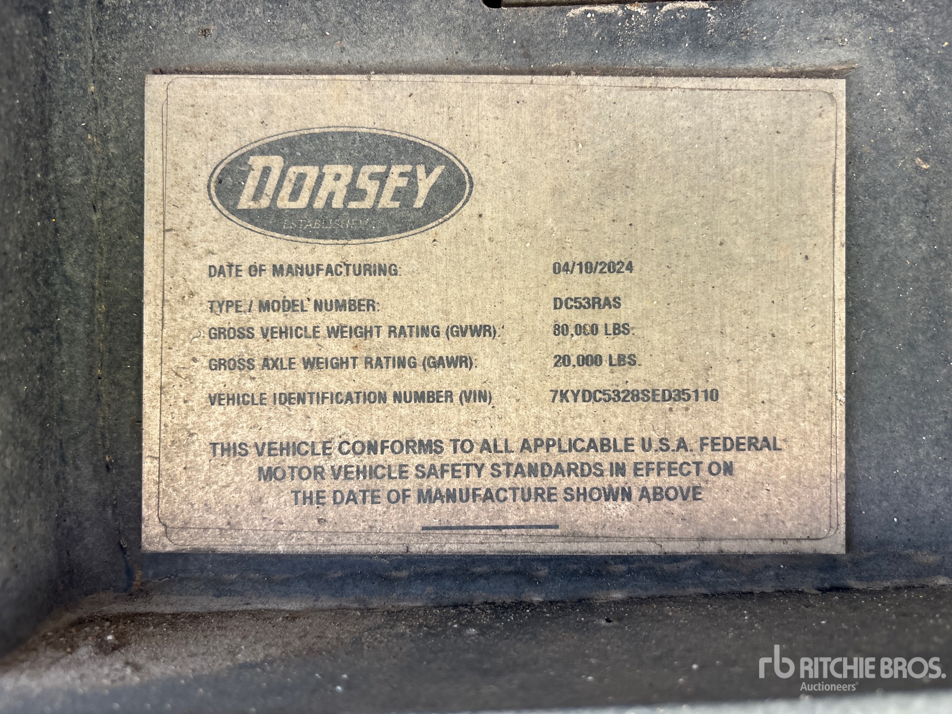 2025 Dorsey DC53RAS