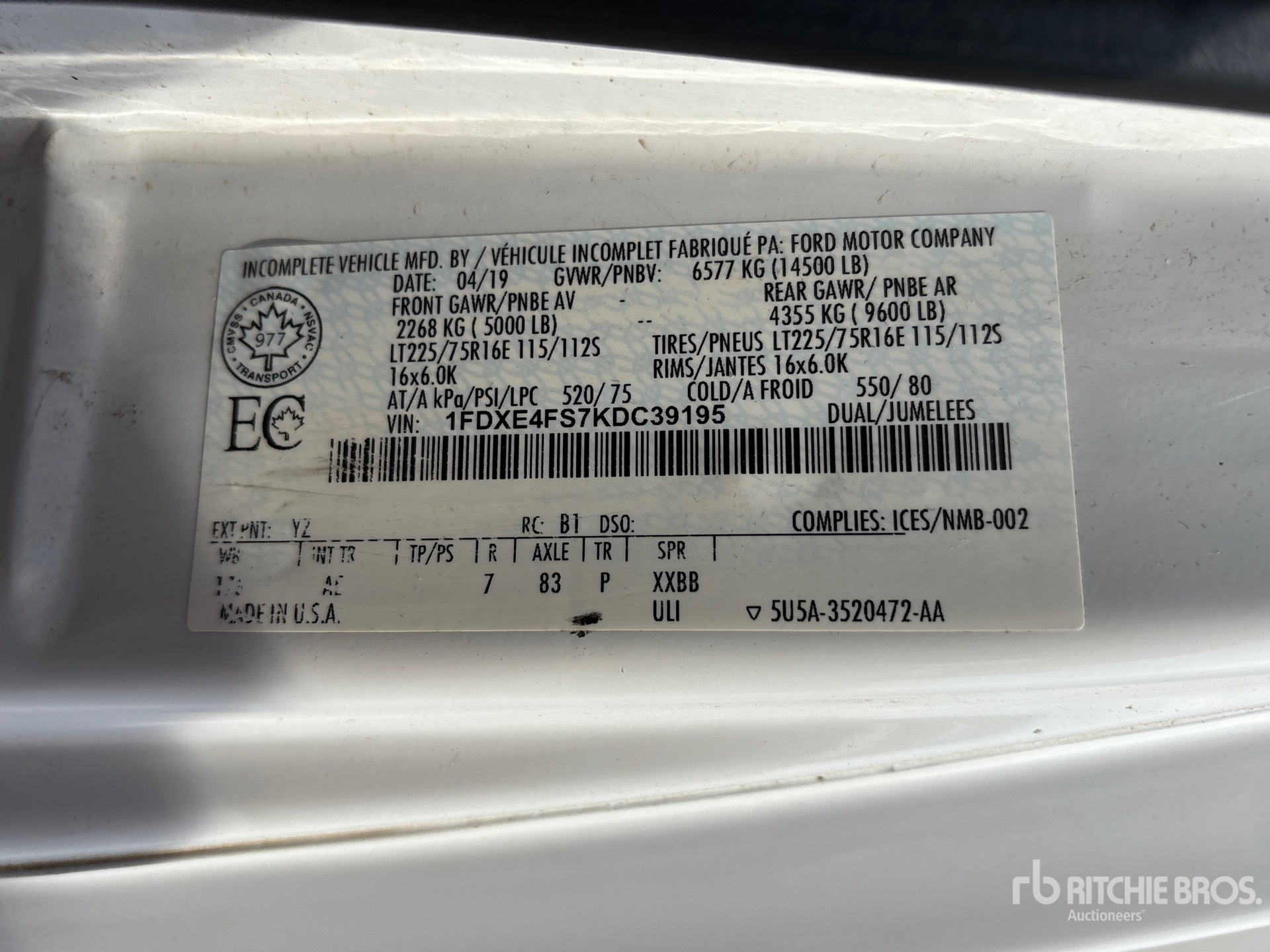 2019 Ford E450