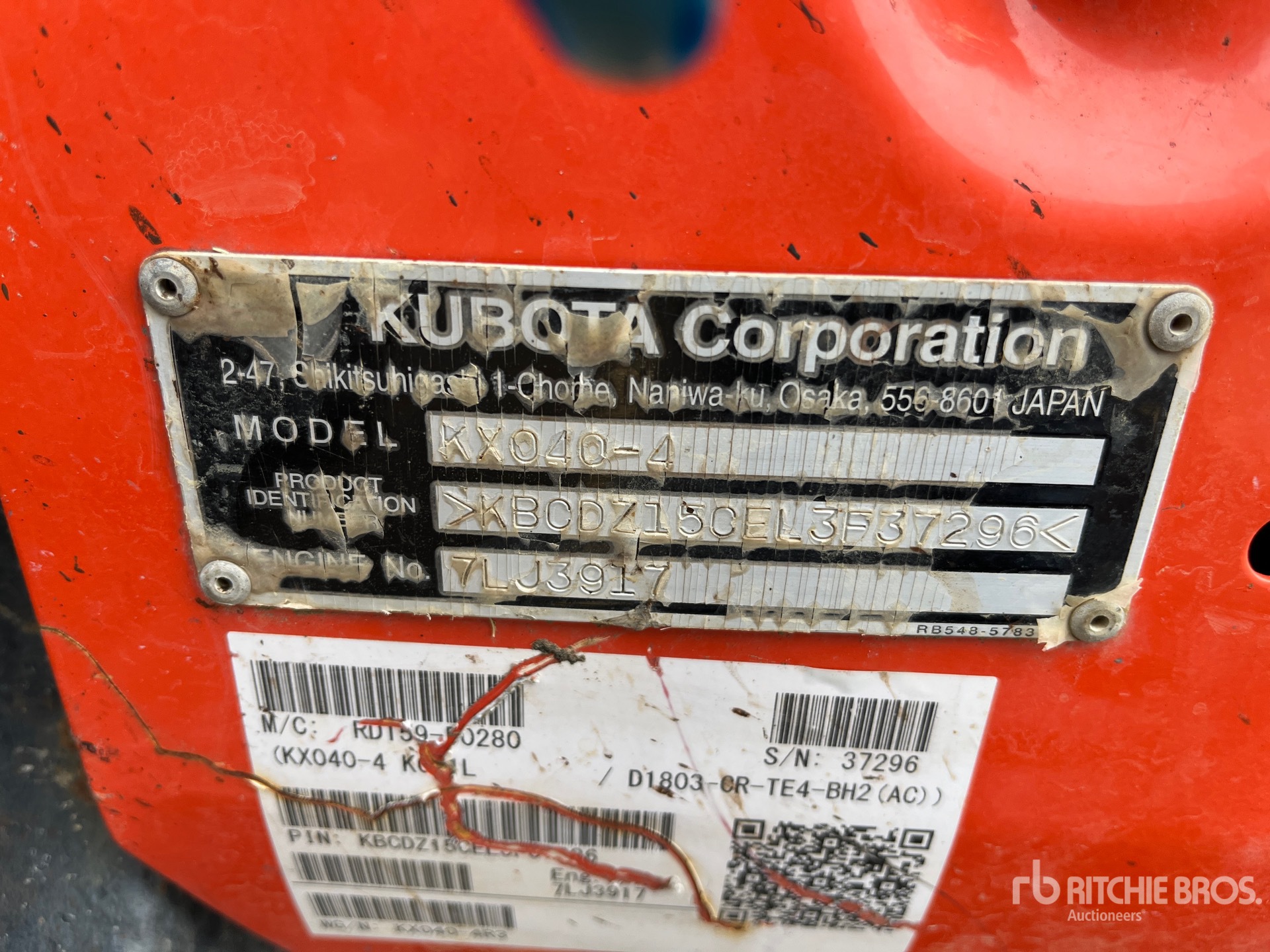 2020 Kubota KX040-4R3
