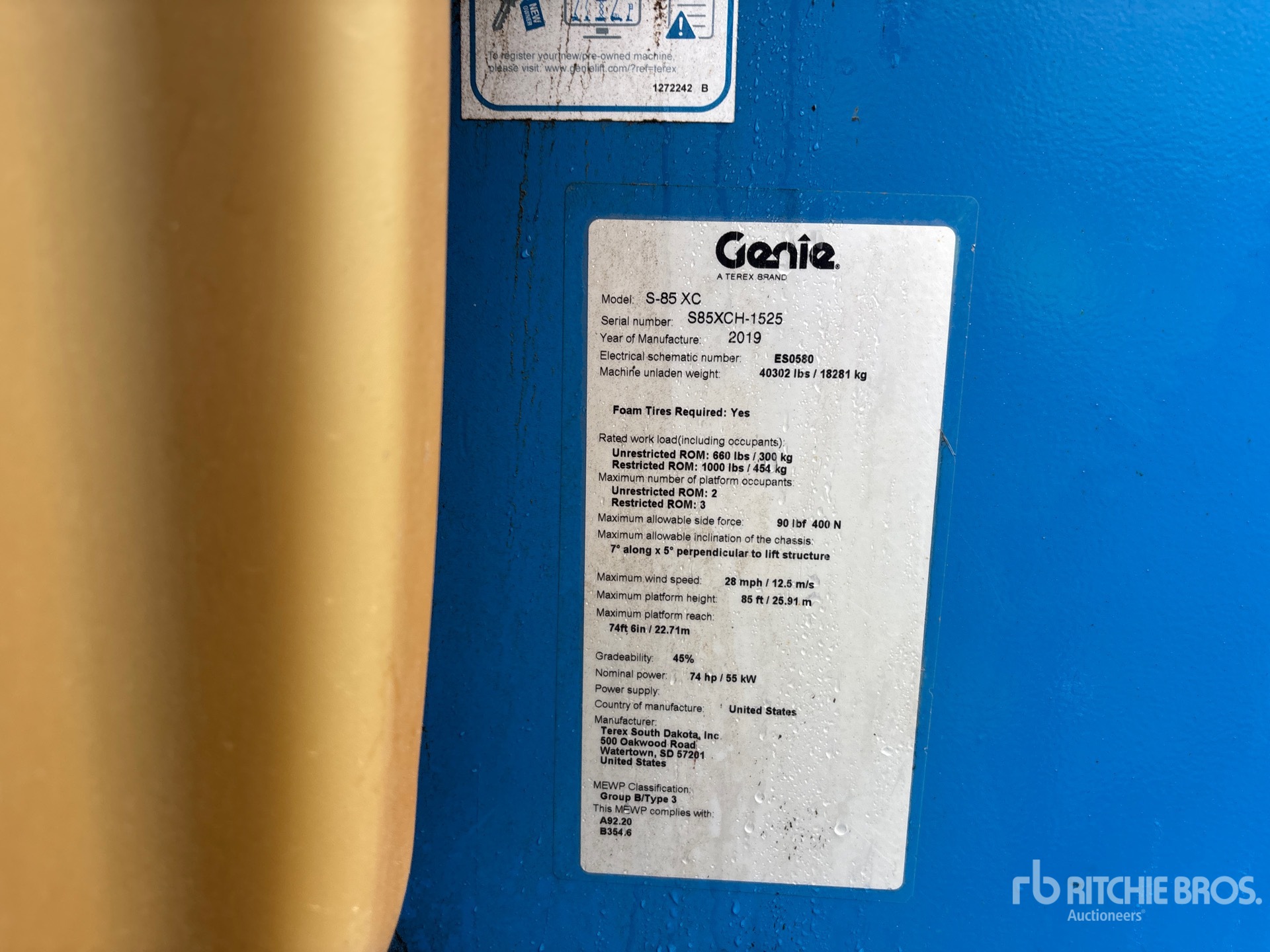 2019 Genie S-85XC
