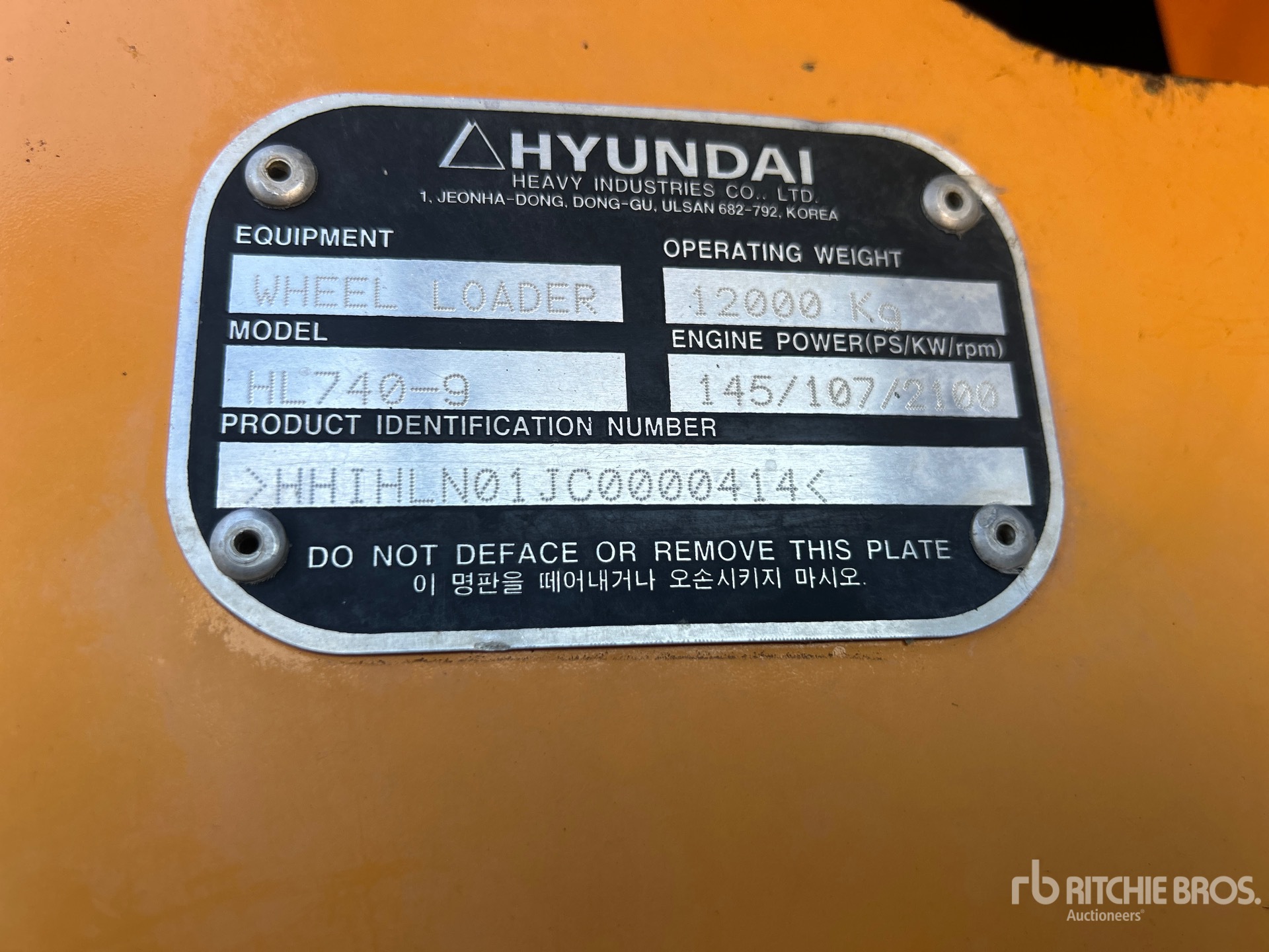 2012 Hyundai HL740-9