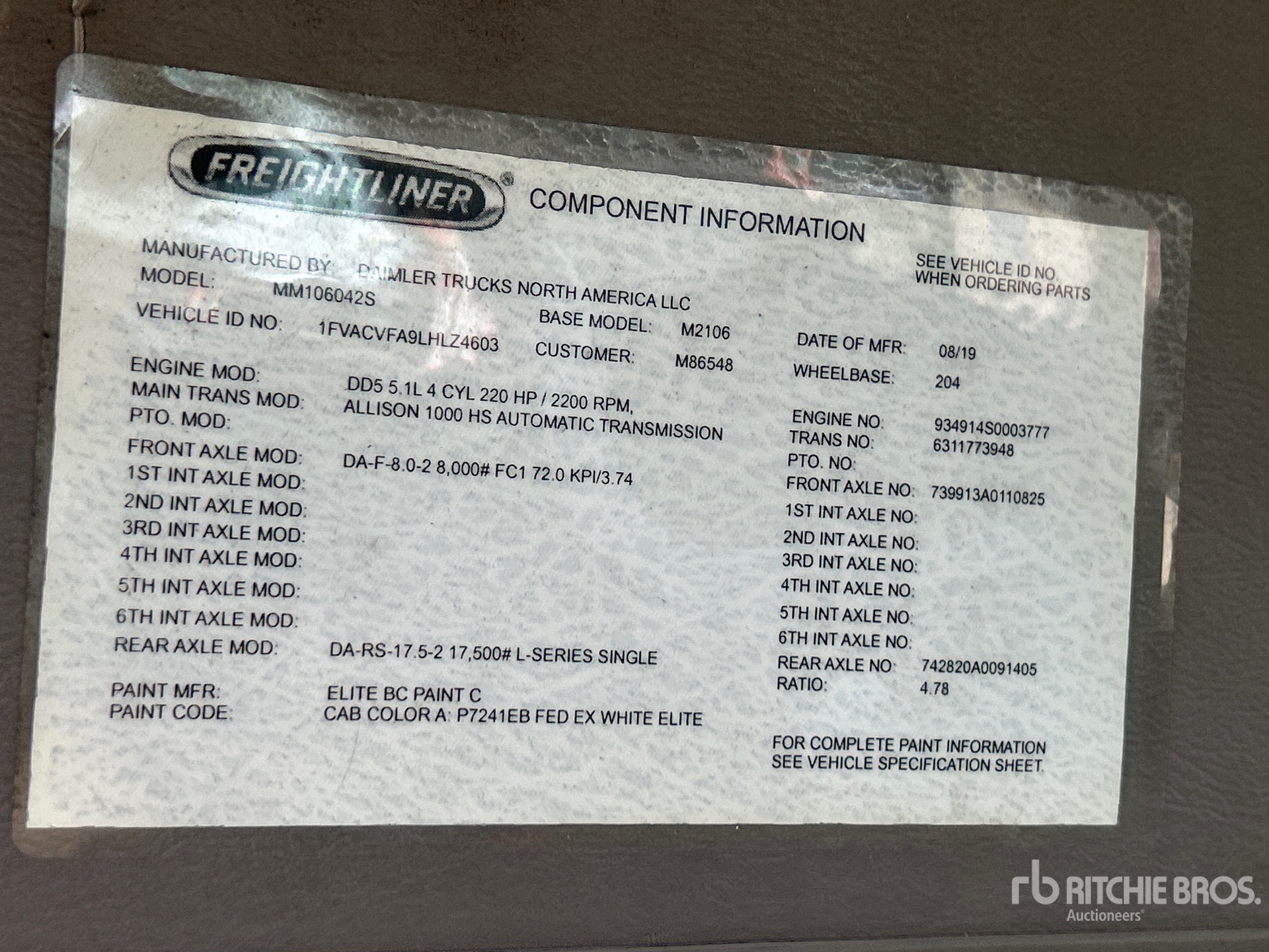 2020 Freightliner M2 106