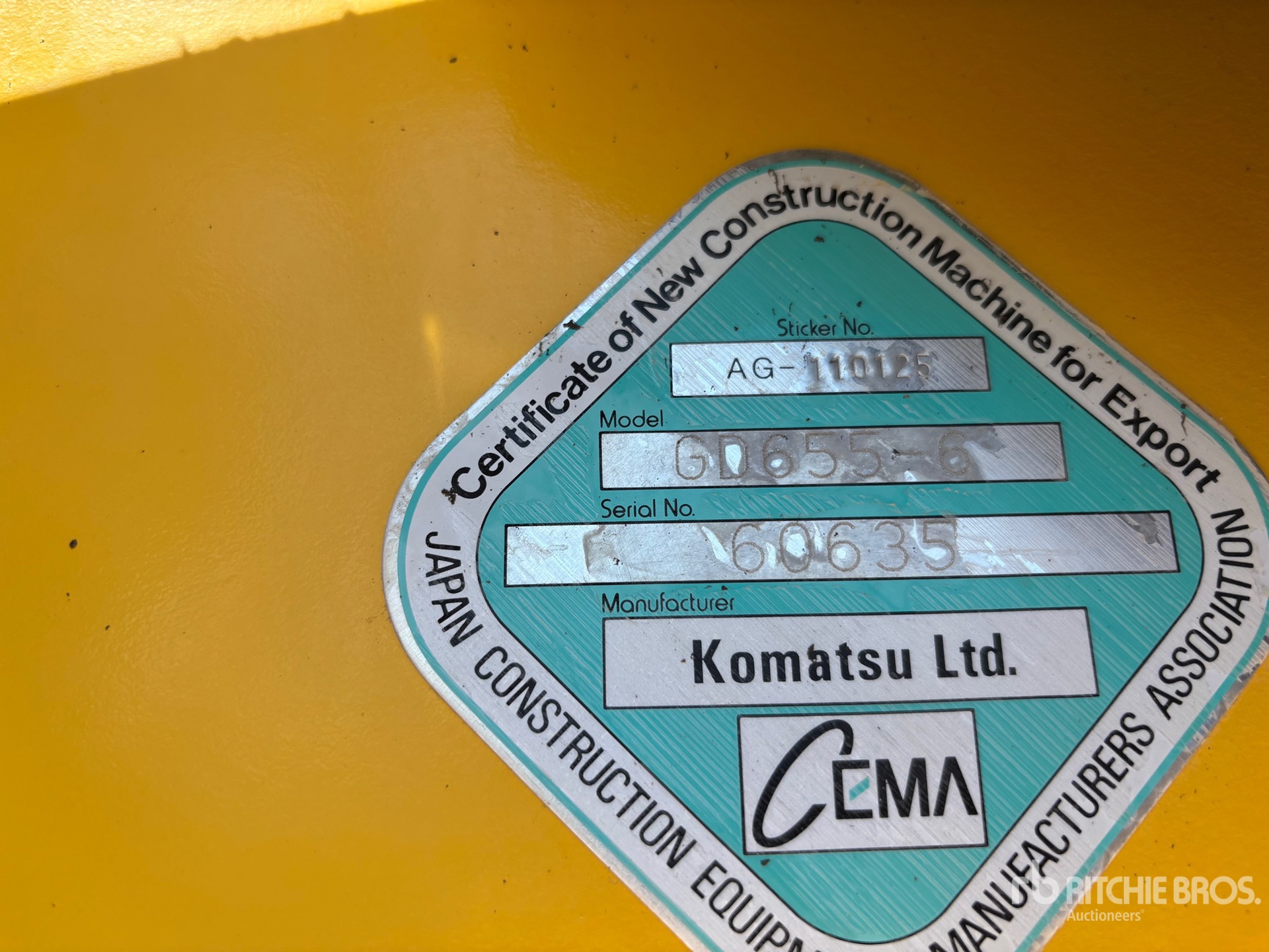 2020 Komatsu GD655-6