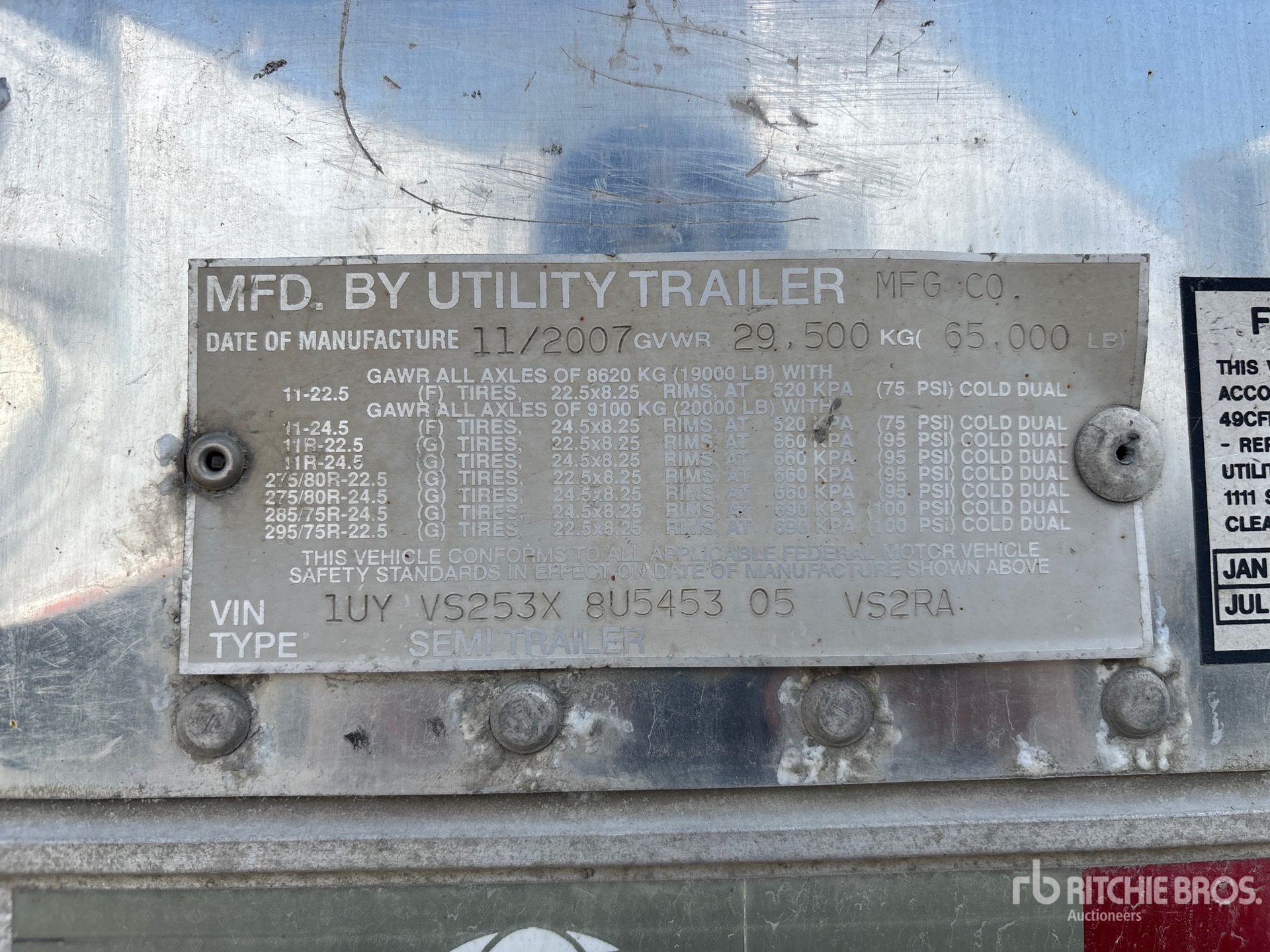 2008 Utility 53 FT X 102 IN T/A