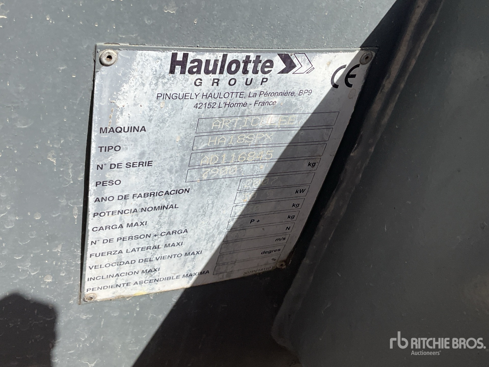 2007 Haulotte HA18SPX