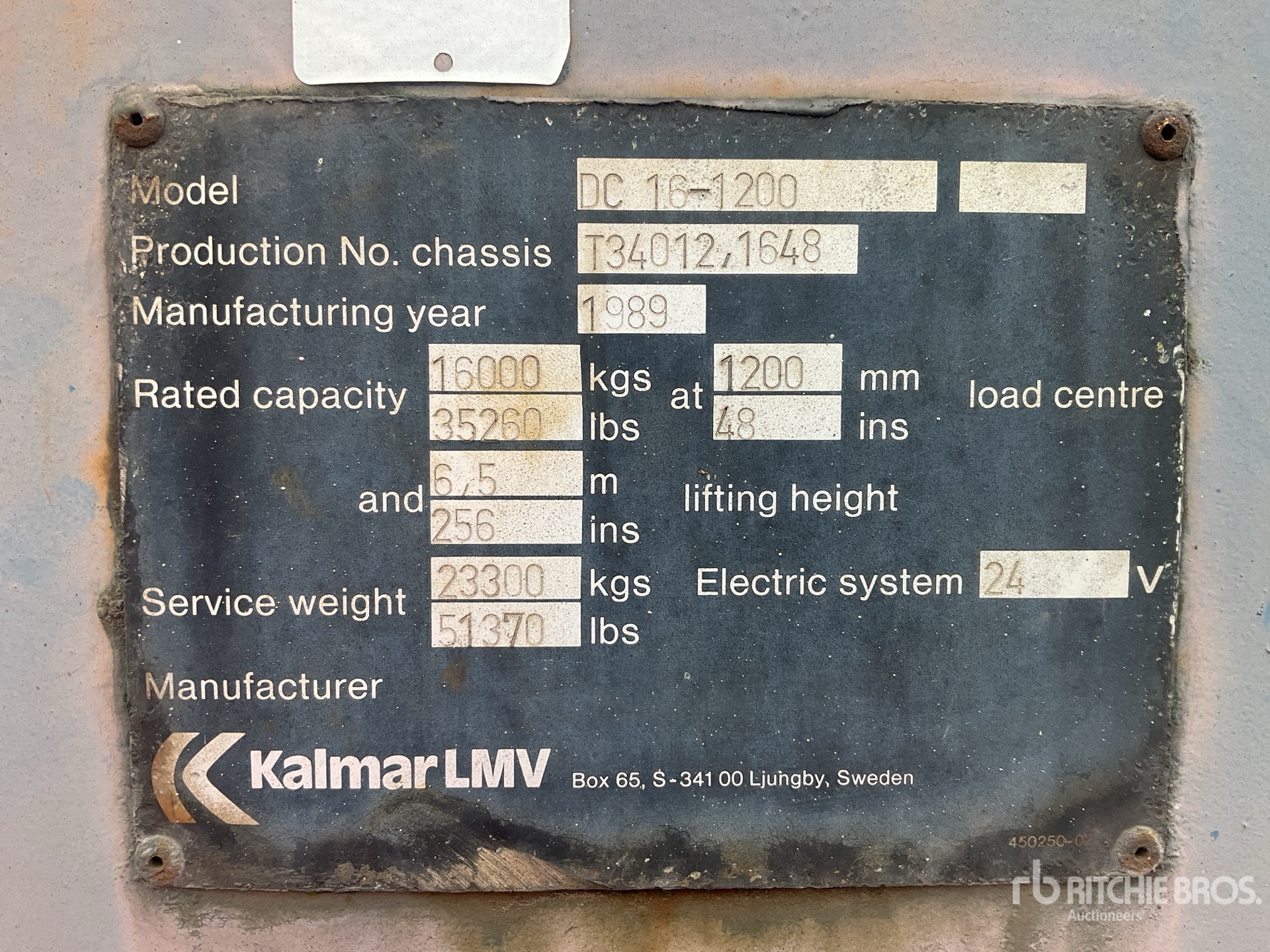 1989 Kalmar DC 16-1200