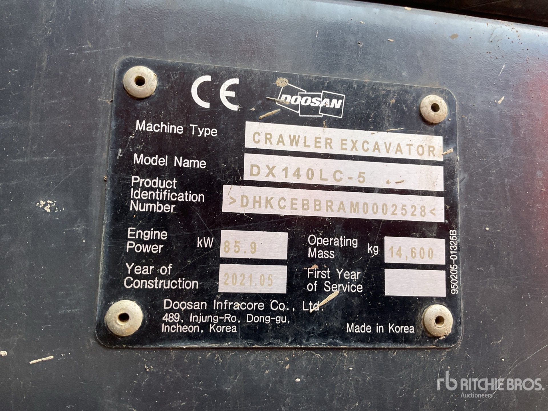 2021 Doosan DX140LC-5