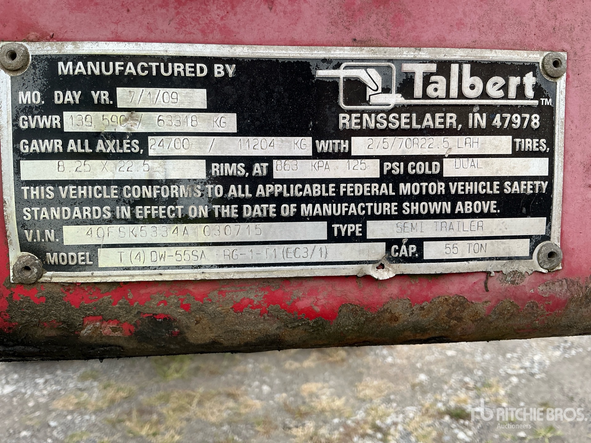 2010 Talbert T(4)DW-55SA-HRG