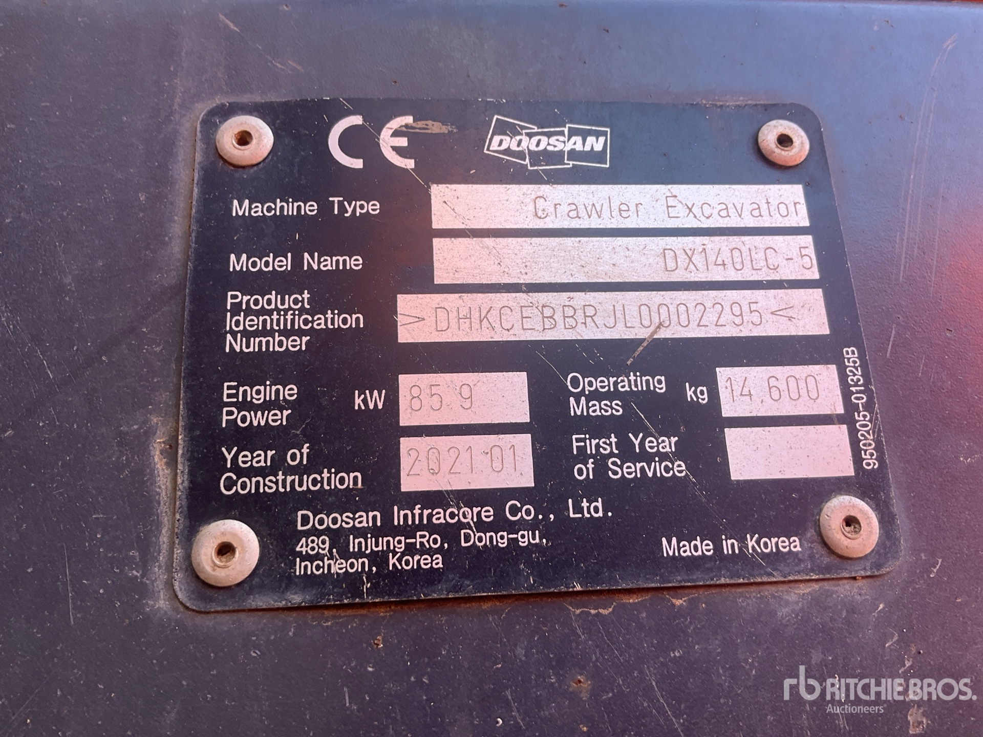 2021 Doosan DX140LC-5