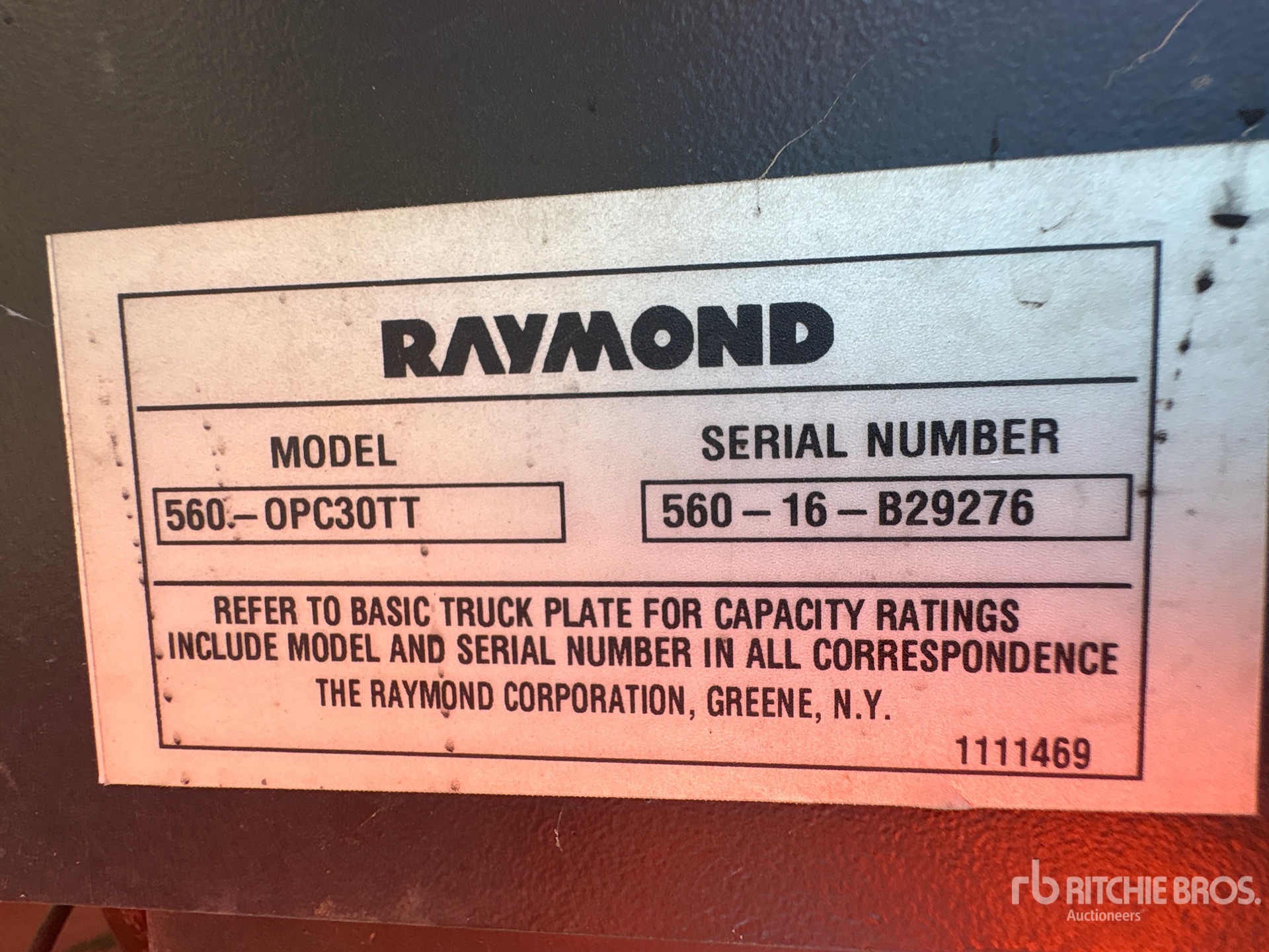 2016 Raymond 560-OPC30TT