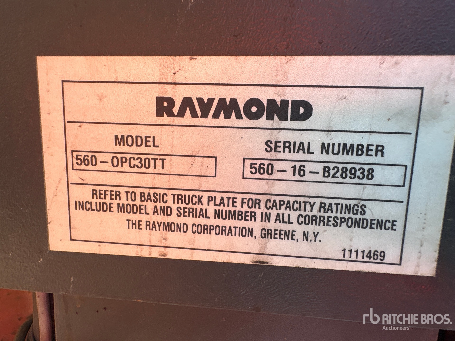 2016 Raymond 560-OPC30TT