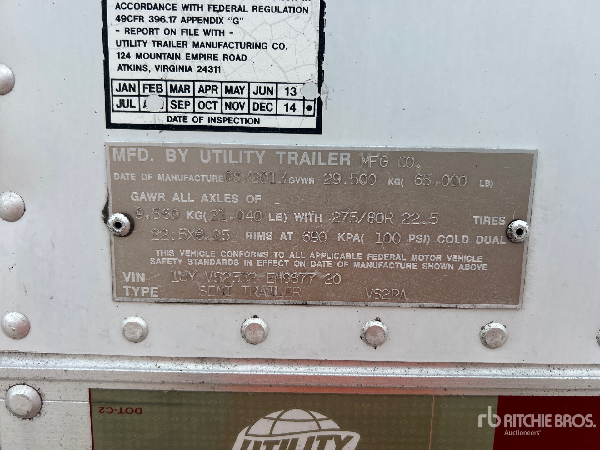 2014 Utility VS2RA