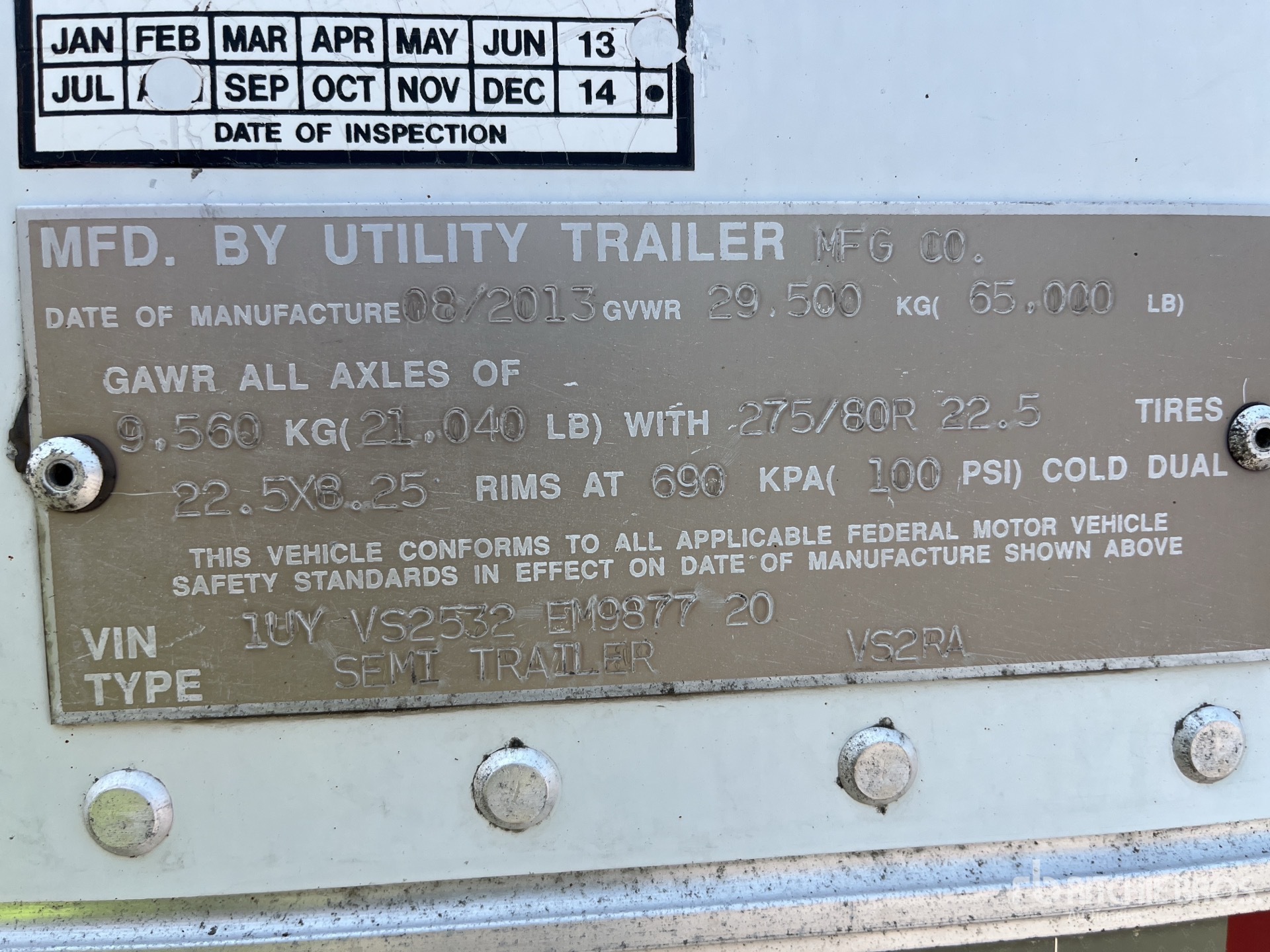 2014 Utility VS2RA