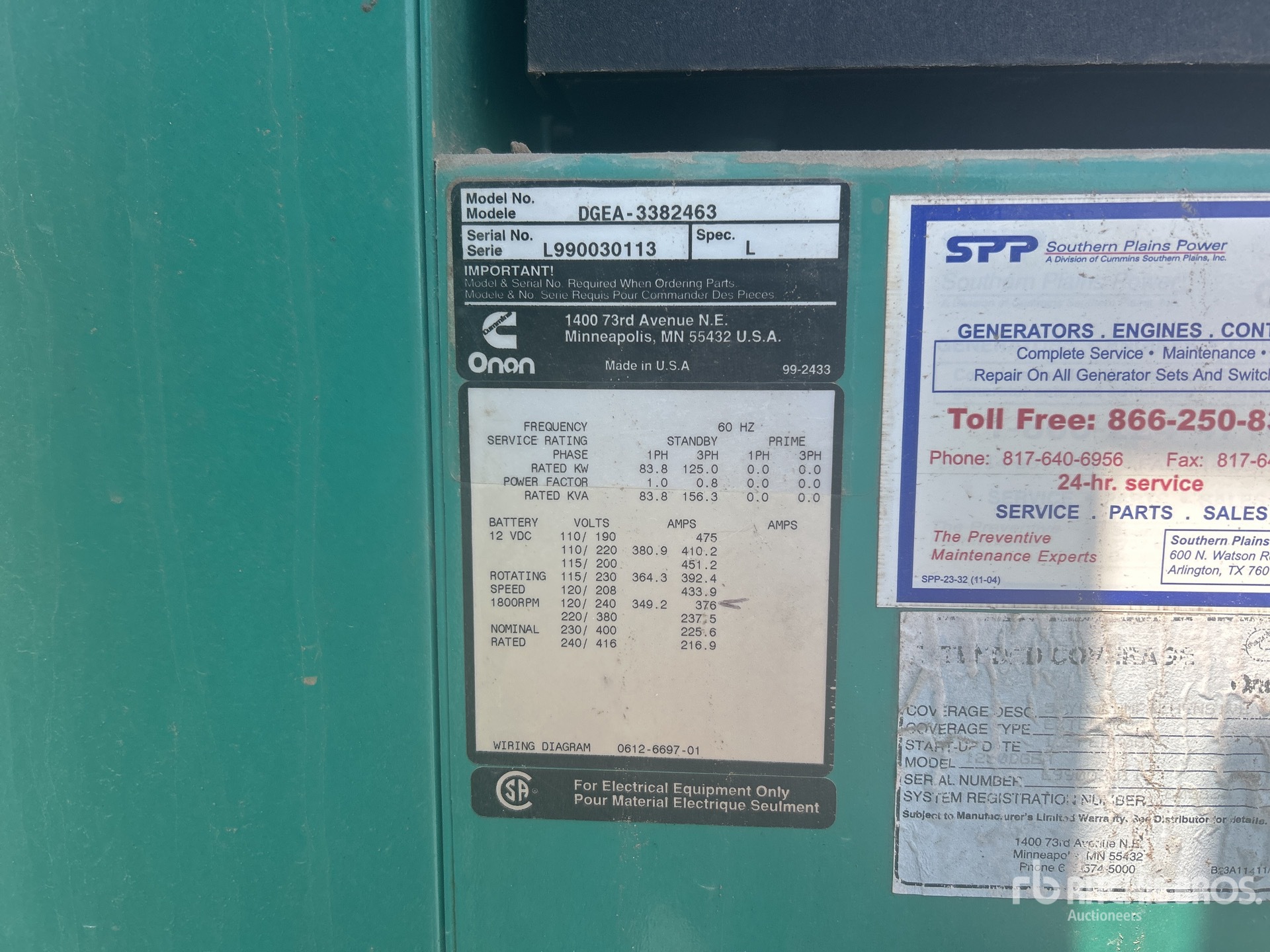 Cummins DGEA-3382463