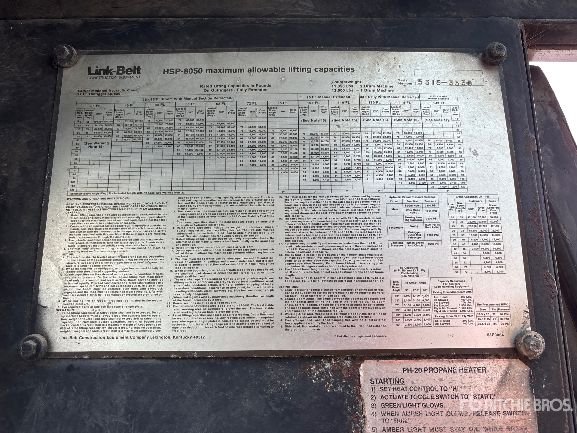Link-Belt HSP-8050-50T
