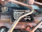 Engine with Emission Label
