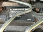 Engine with Emission Label