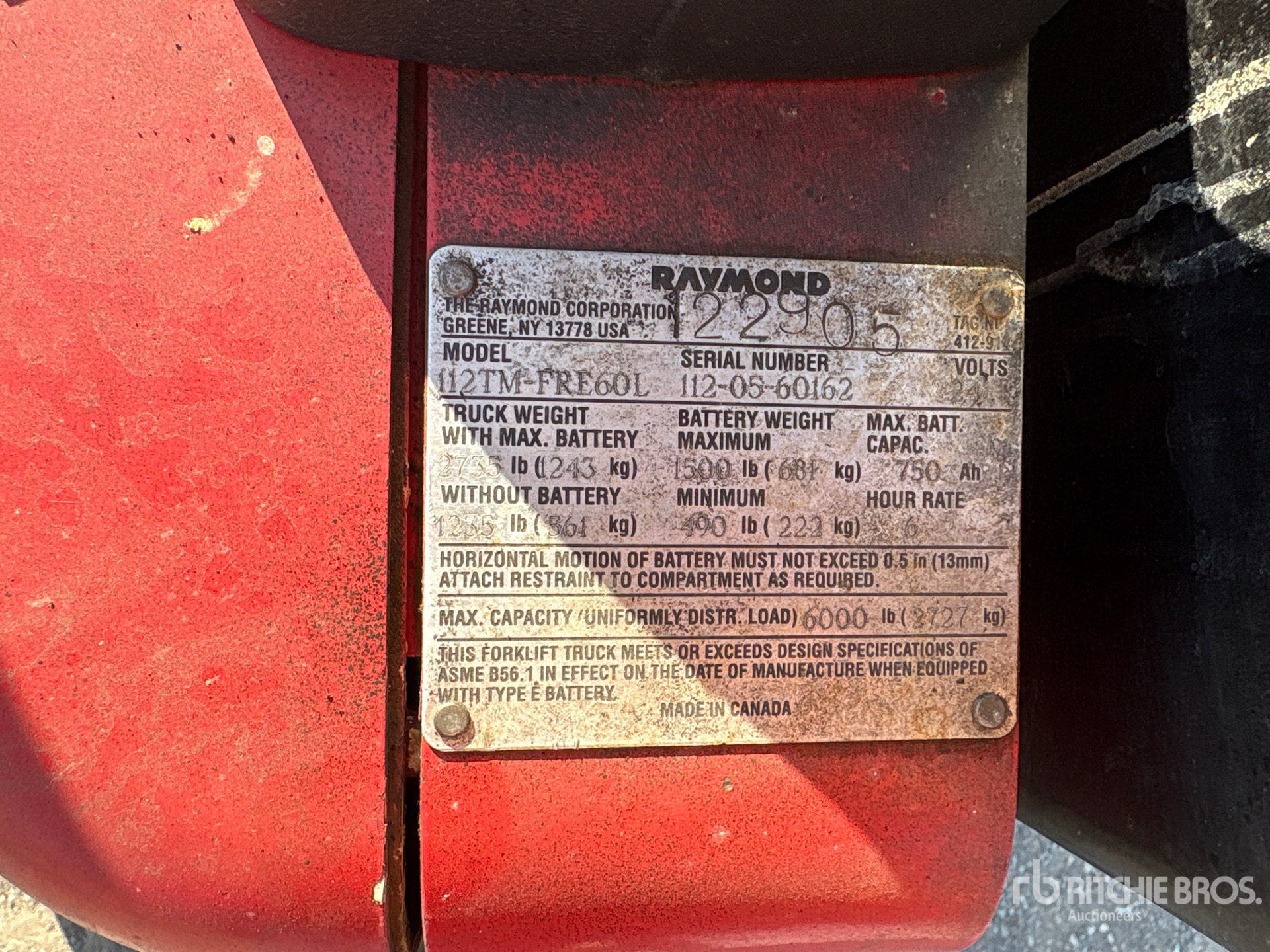 2005 Raymond 112TM-FRE60L