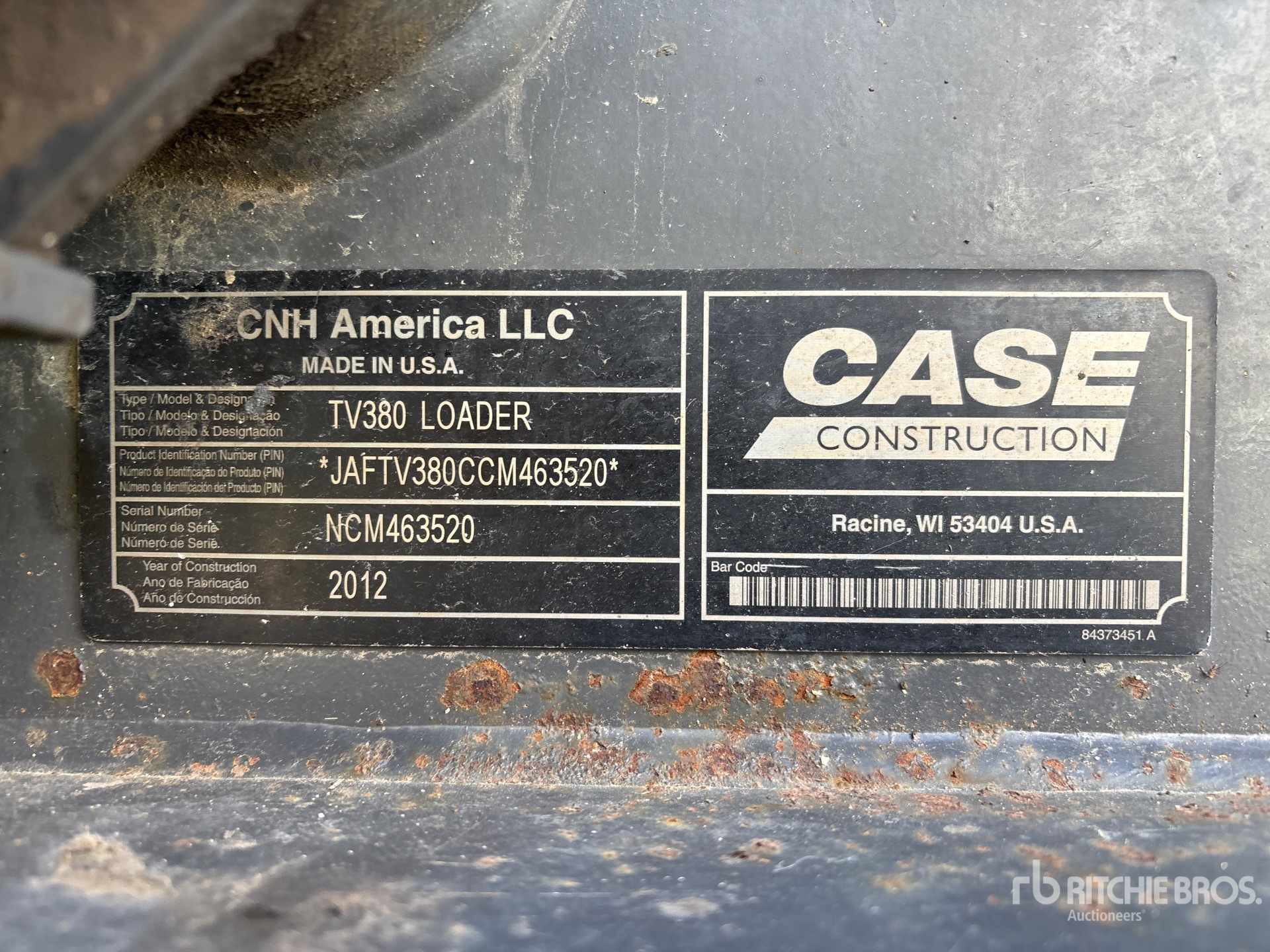 2012 Case TV380
