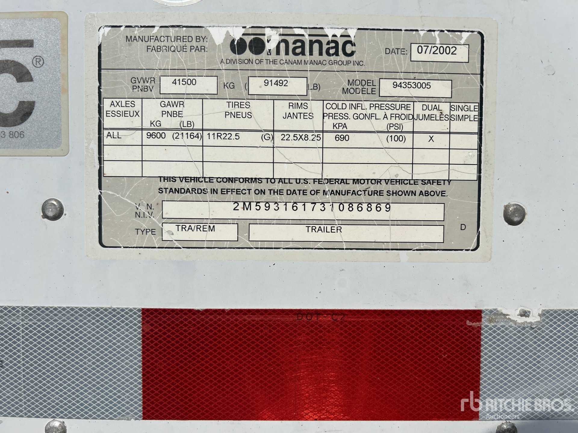 2003 Manac 94353005