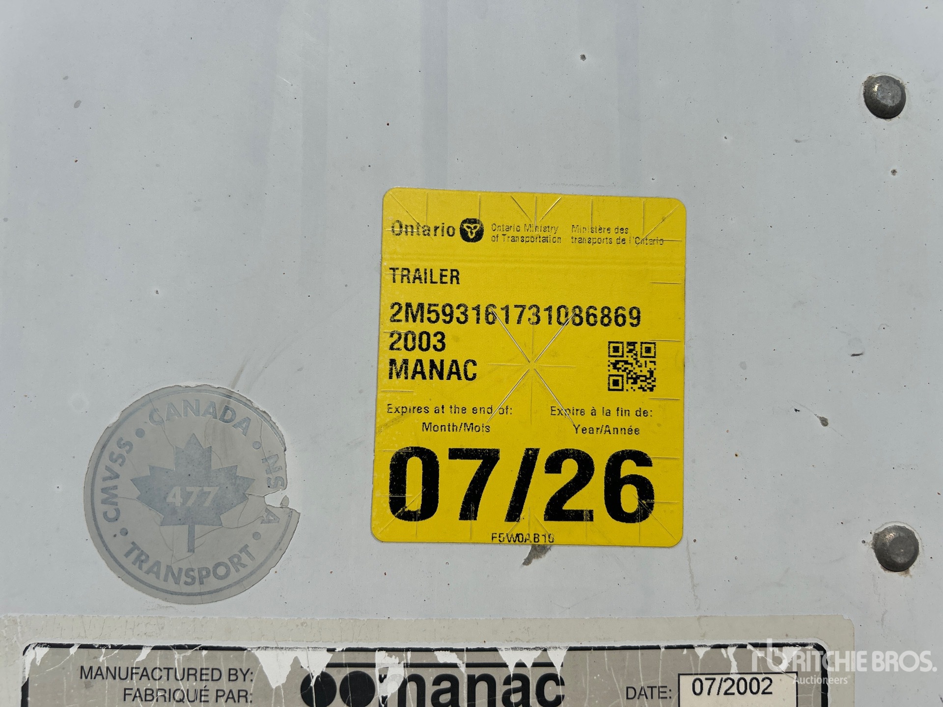 2003 Manac 94353005