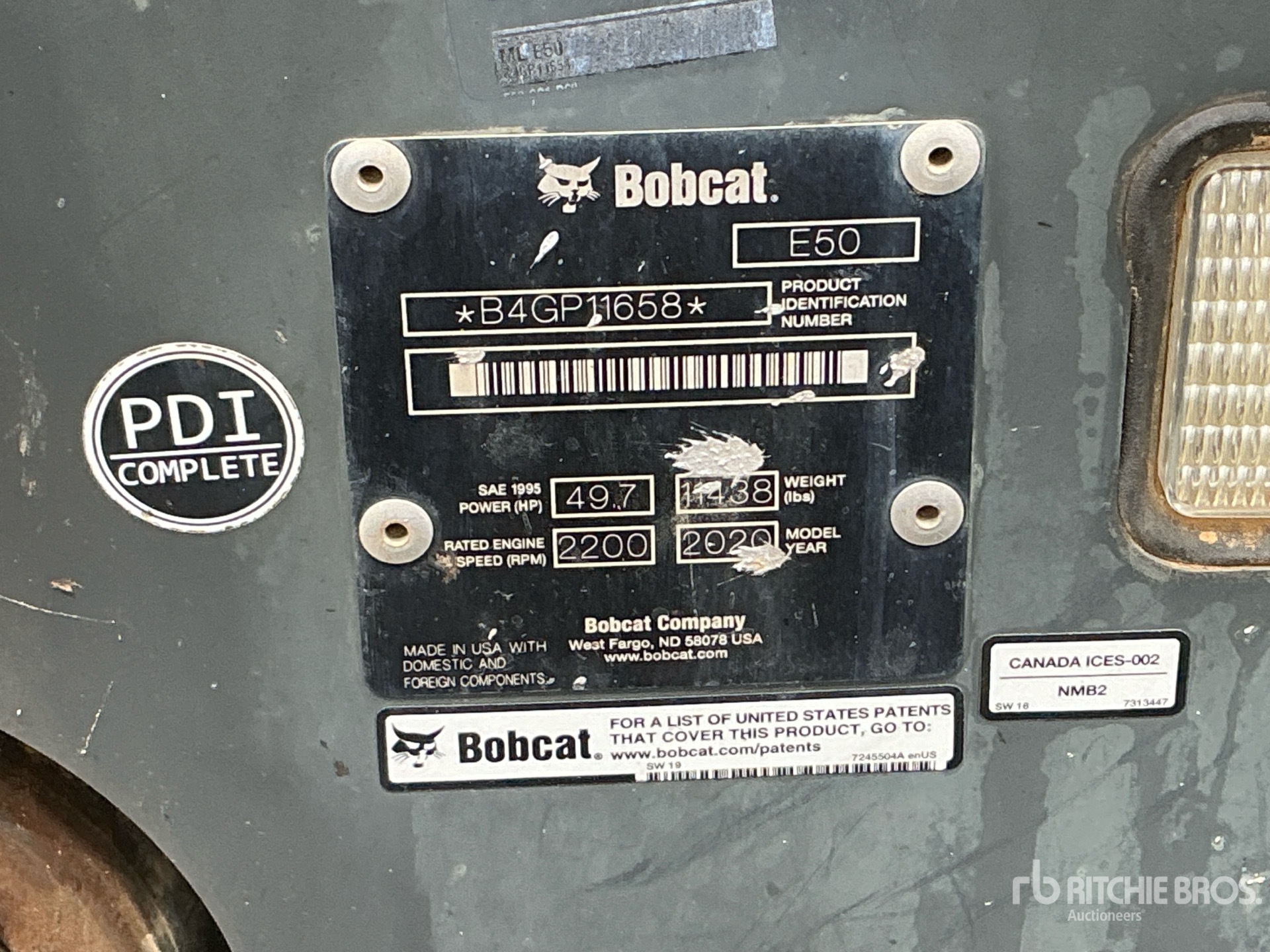 2020 Bobcat E50