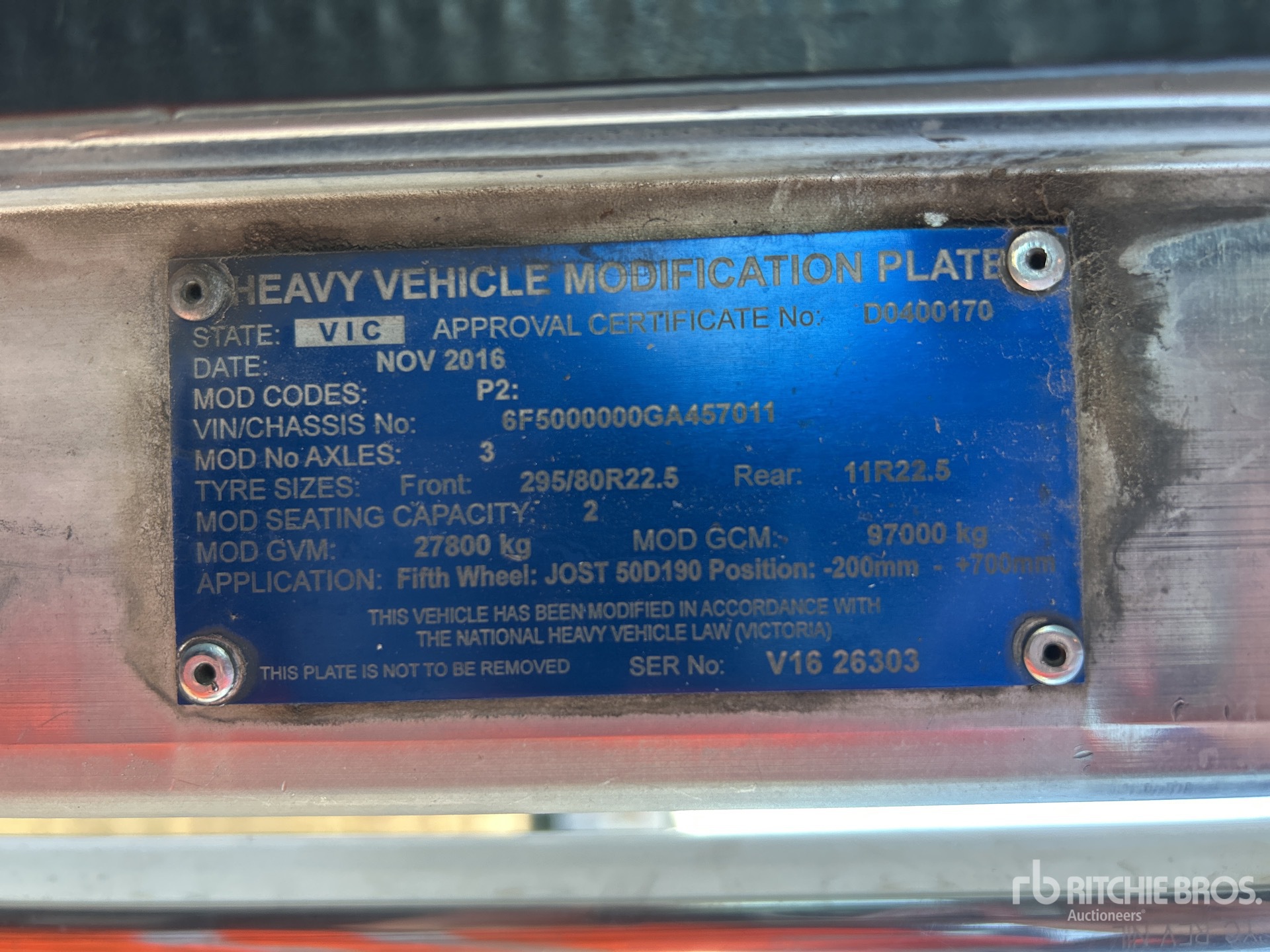 2016 Kenworth K200 BIG CAB AE