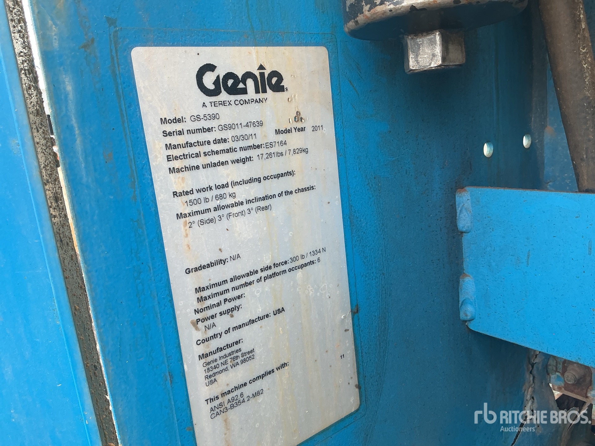 2011 Genie GS-5390RT