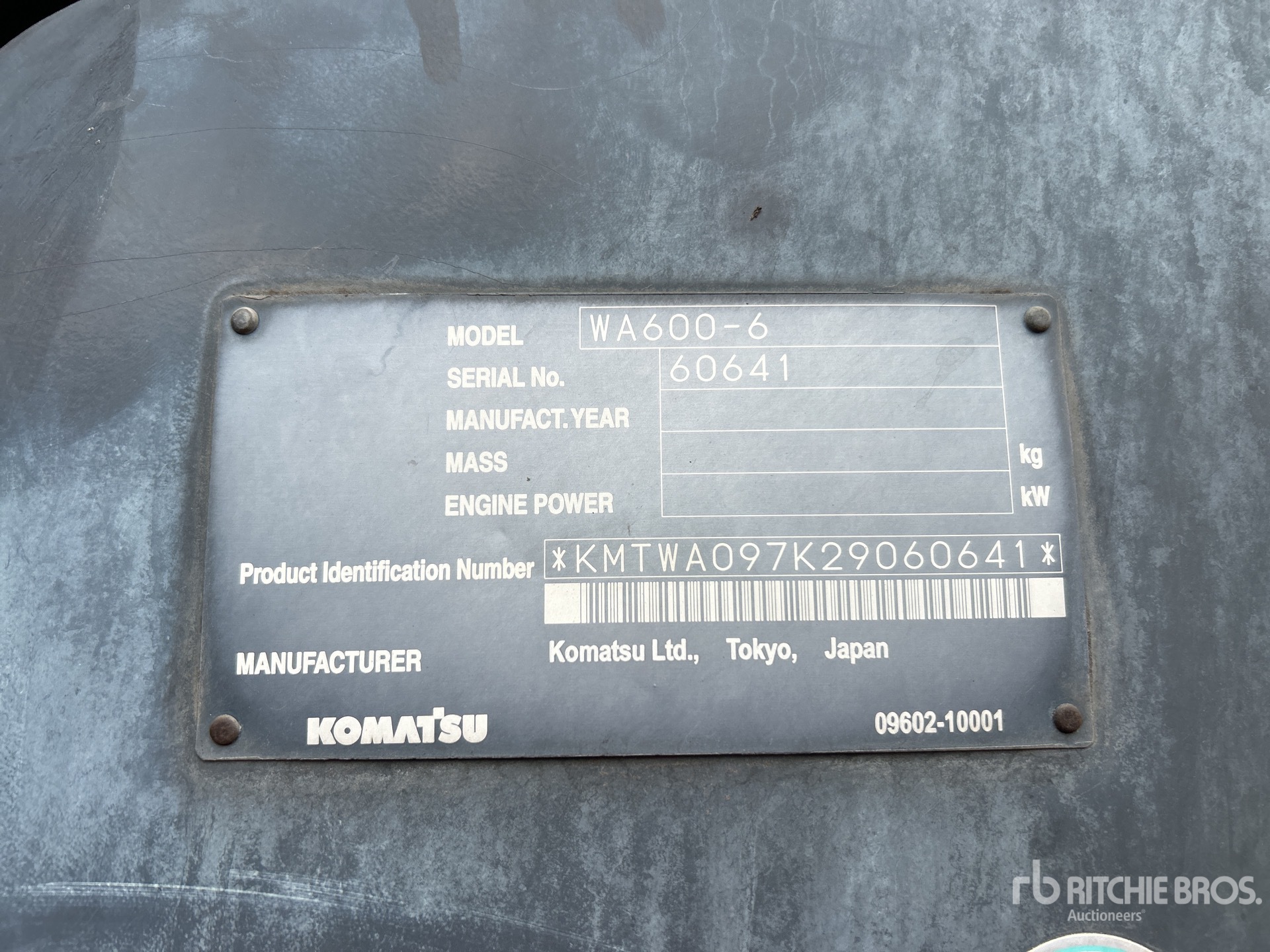 2010 Komatsu WA600-6