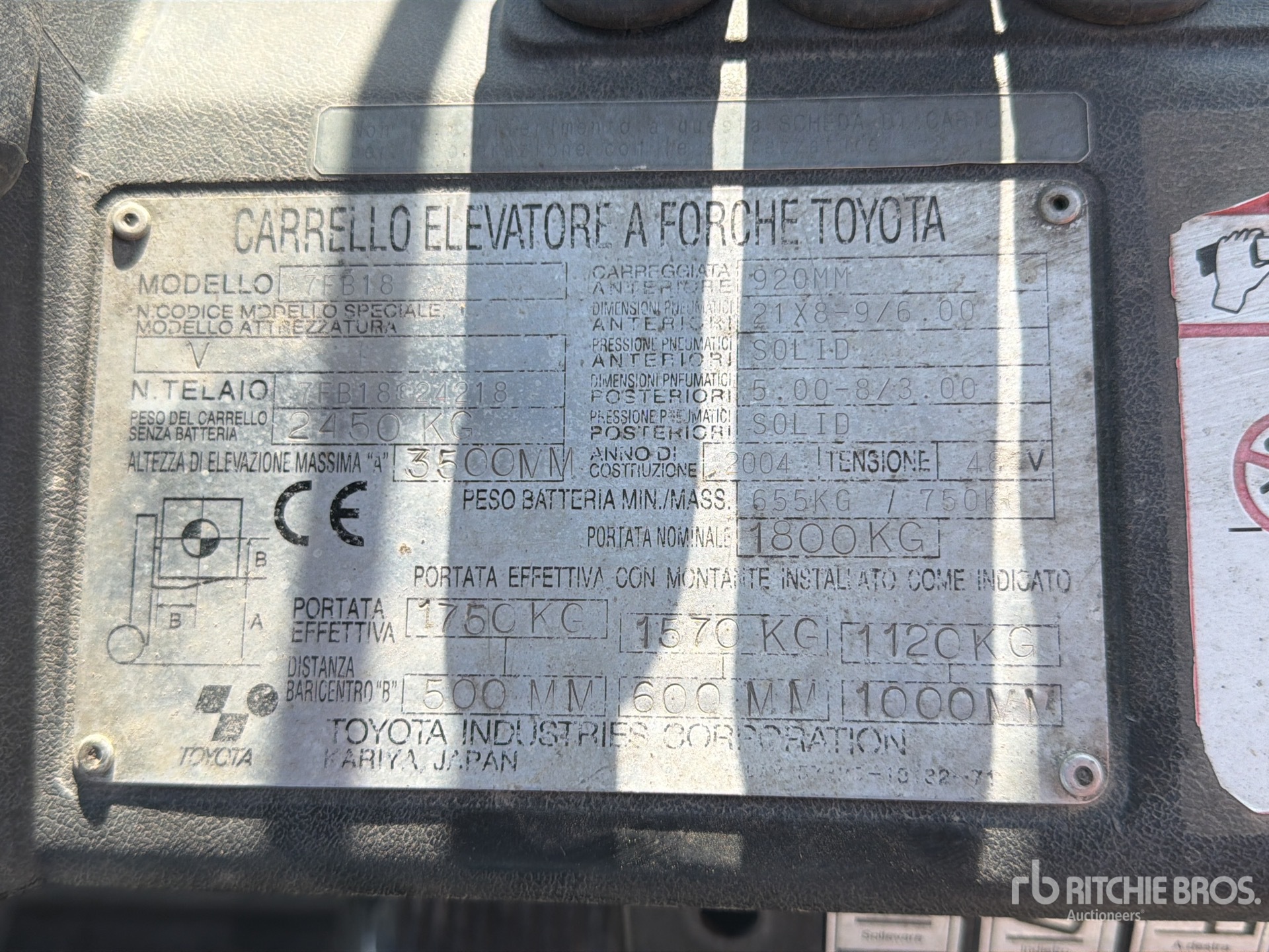 2004 Toyota FB18
