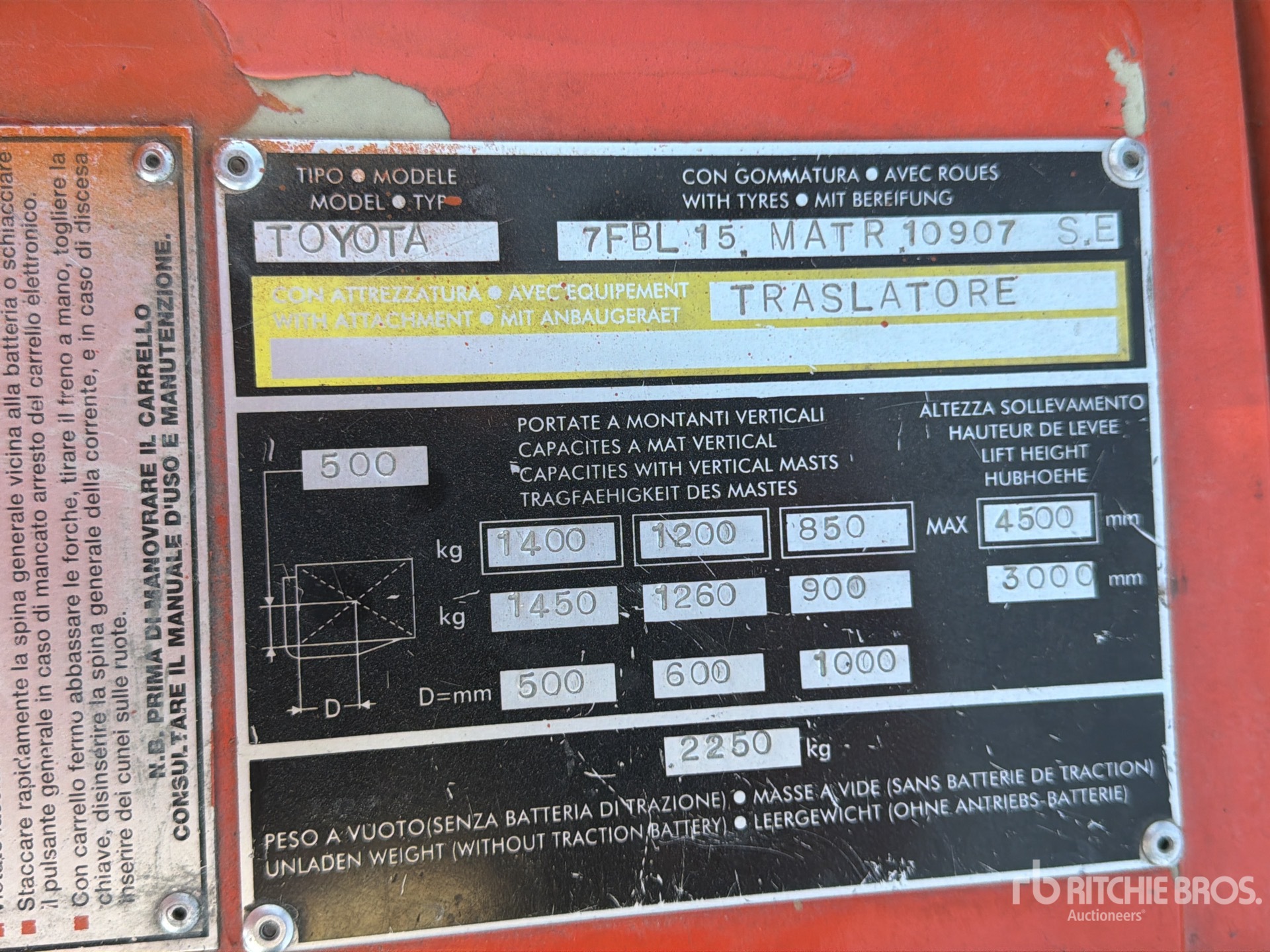 2000 Toyota 7FB15