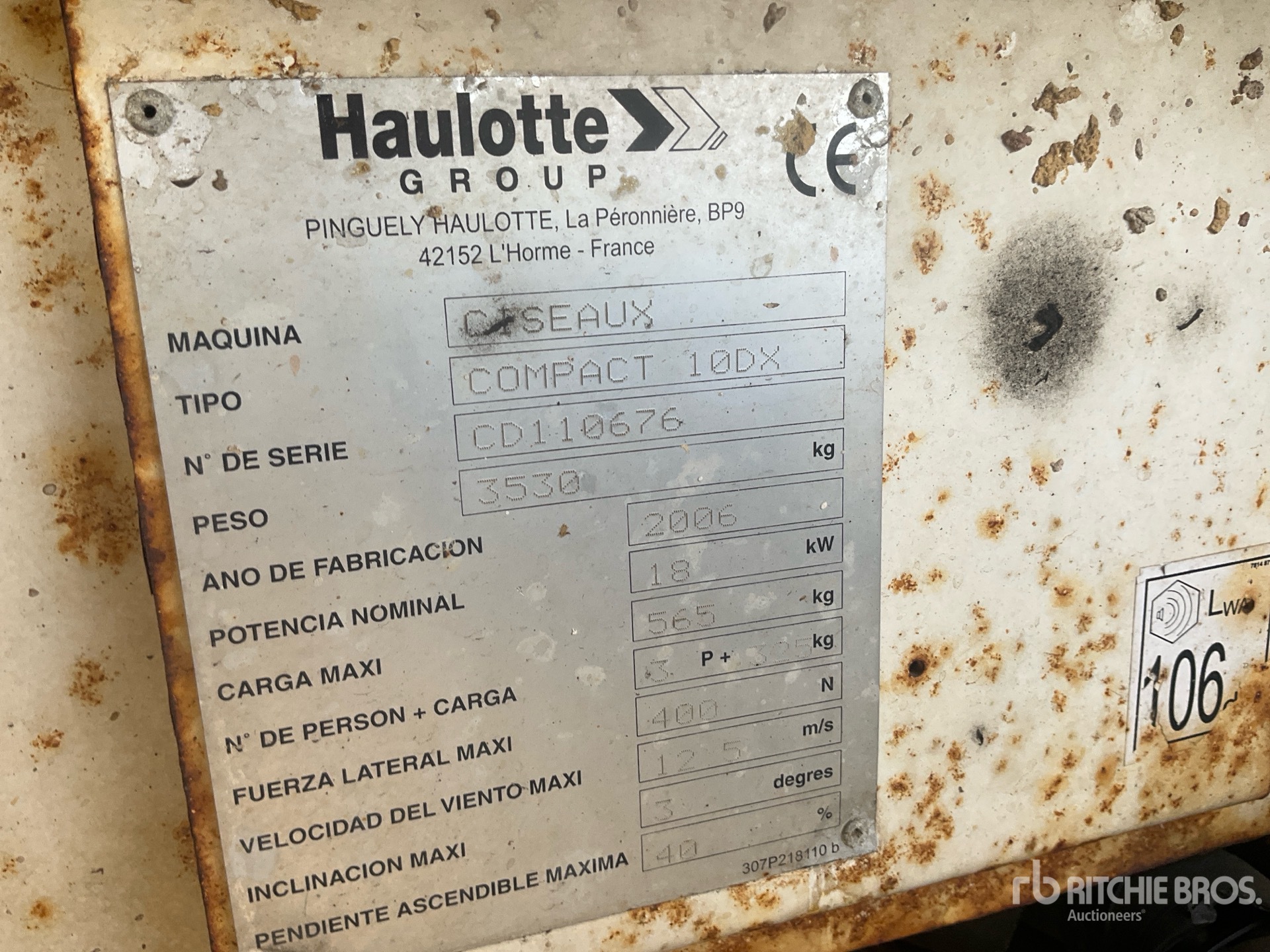 2006 Haulotte COMPACT 10DX