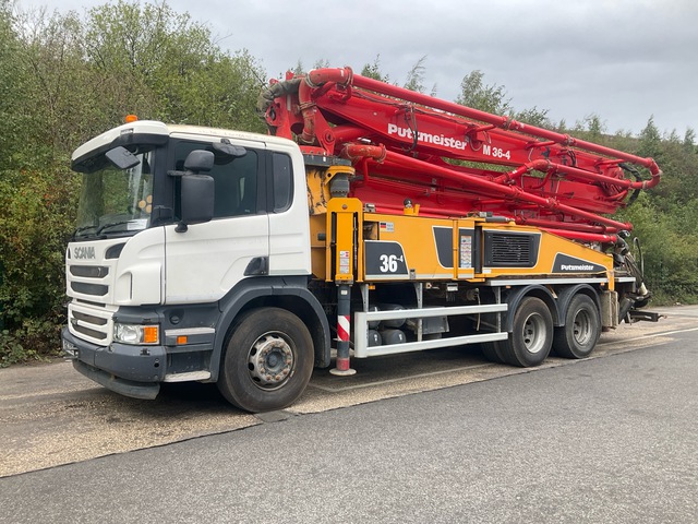 2016 Putzmeister BSF36-4 36 m on 2016 Scania P410CB 6x4 Concrete Pump Truck