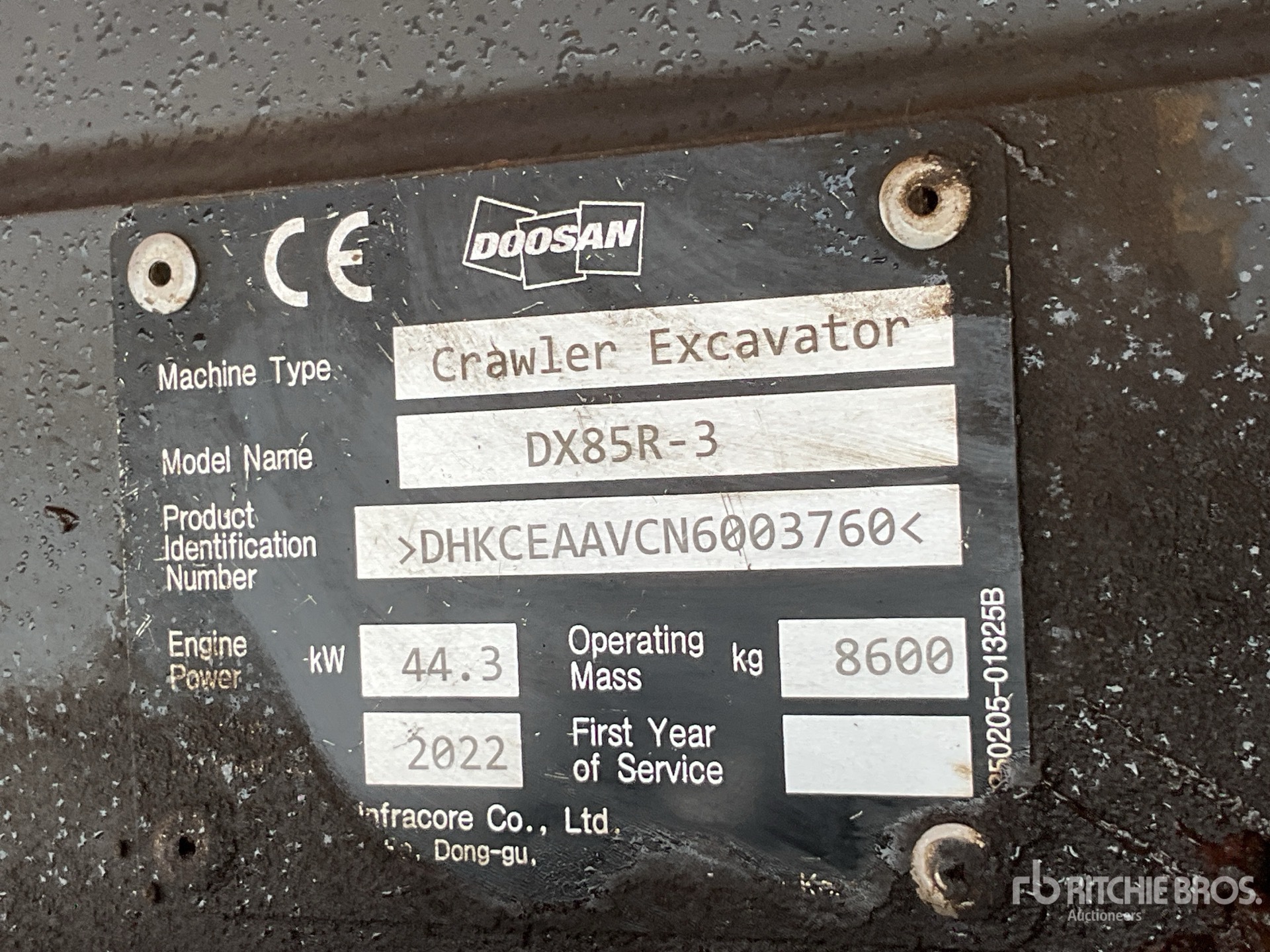 2022 Doosan DX85R-3