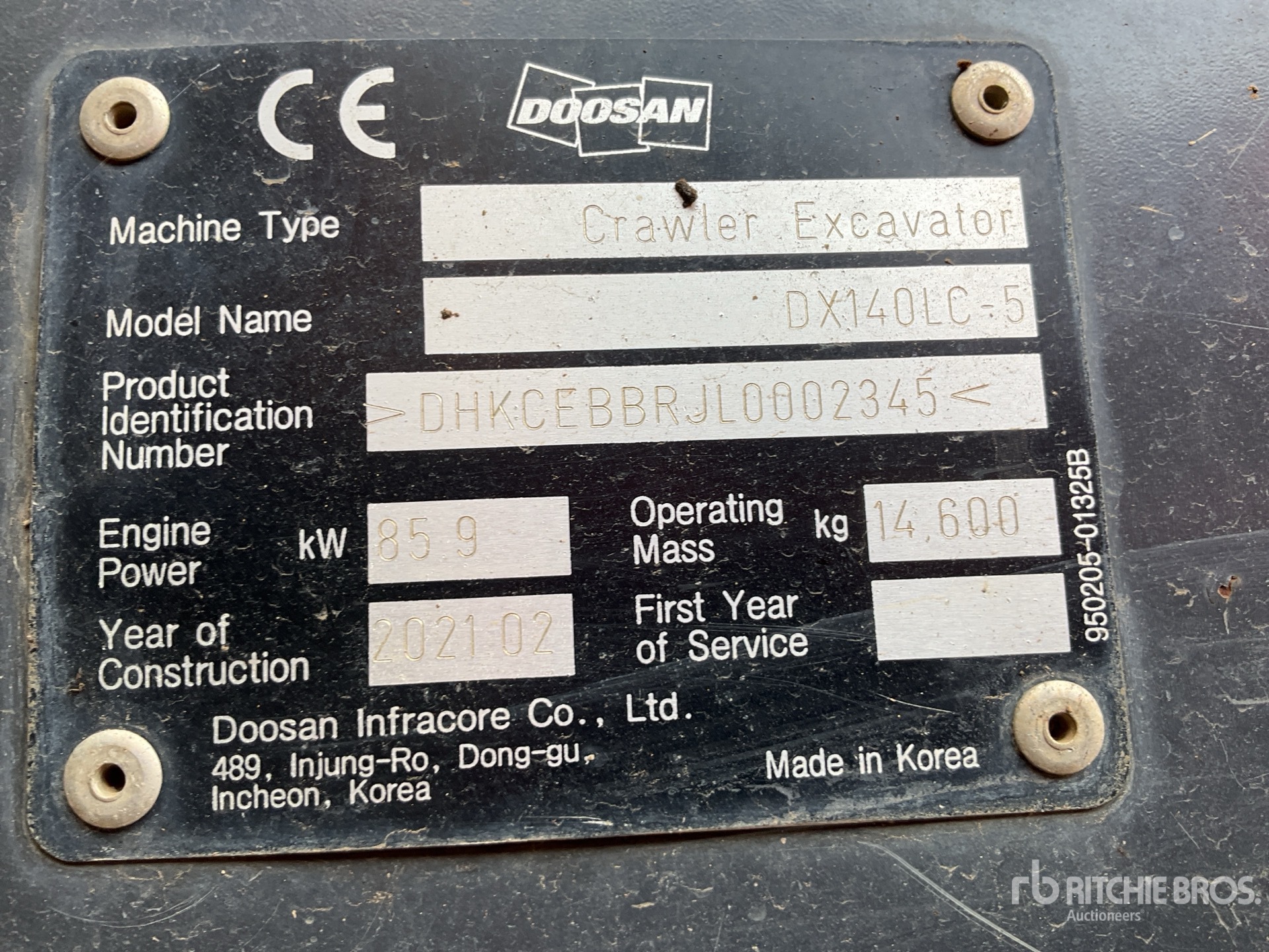 2021 Doosan DX140LC-5