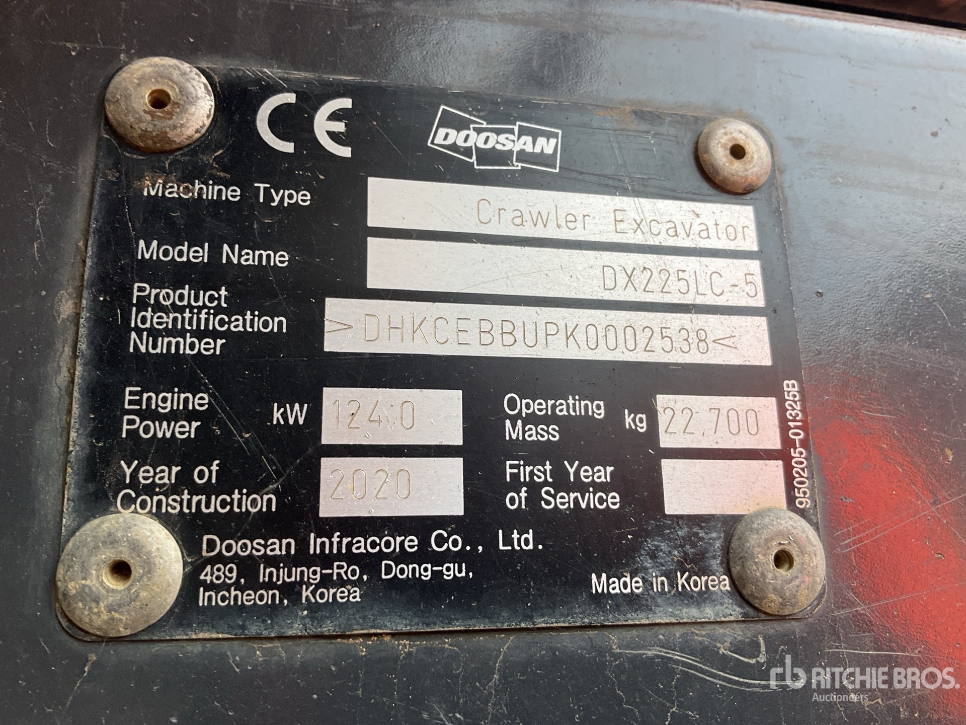 2020 Doosan DX225LC-5