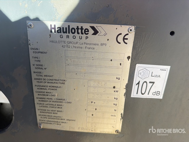 2013 Haulotte HA16PX Articulating Boom Lift