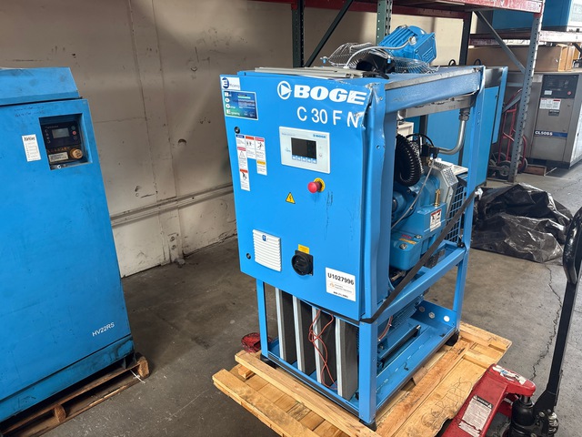 Boge C30FN 135 cfm Skid-Mounted Air Compressor (Inoperable) Boge C30FN 135 cfm Skid-Mounted Air Compressor (Inoperable)