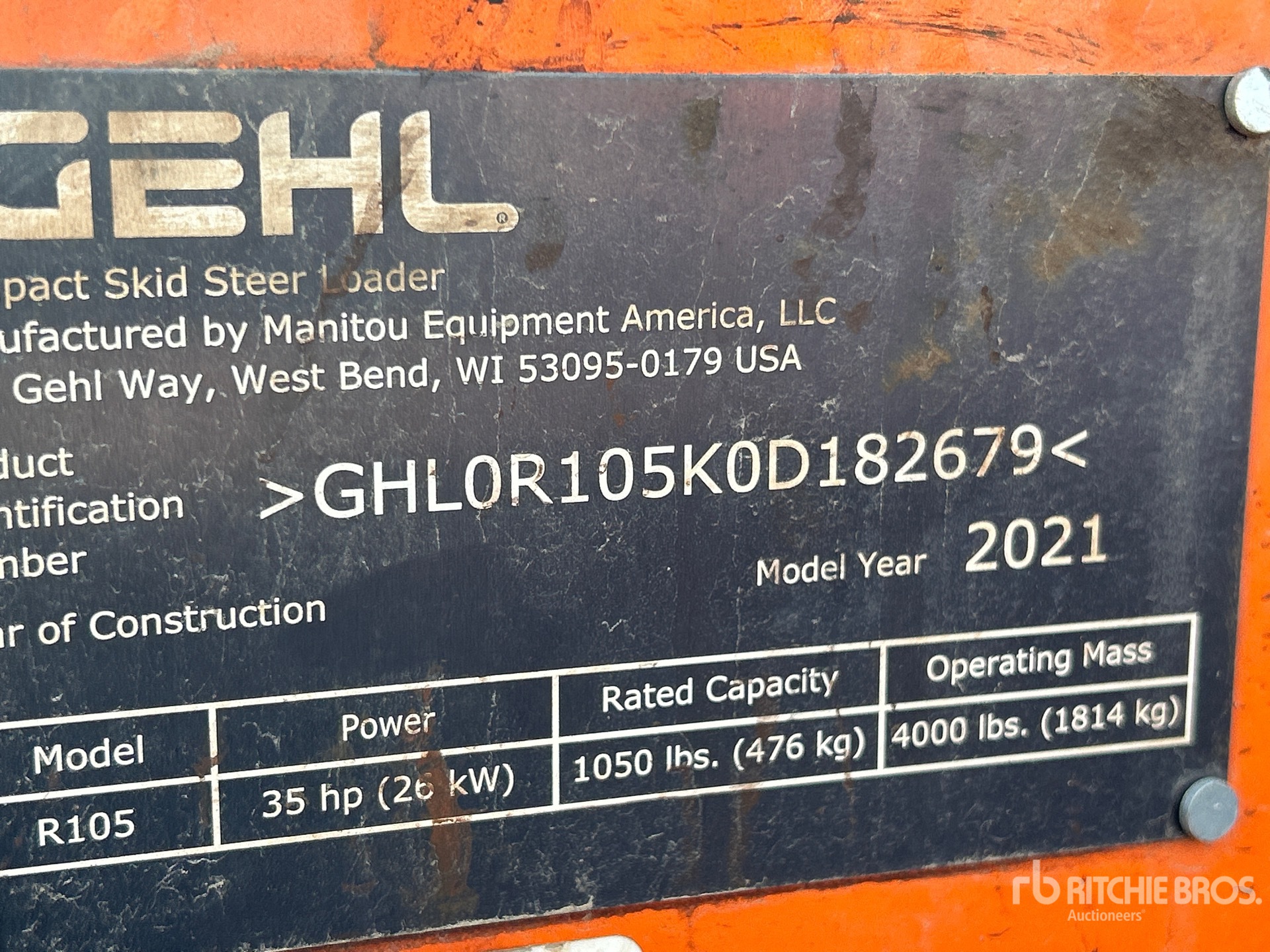 2021 Gehl R105
