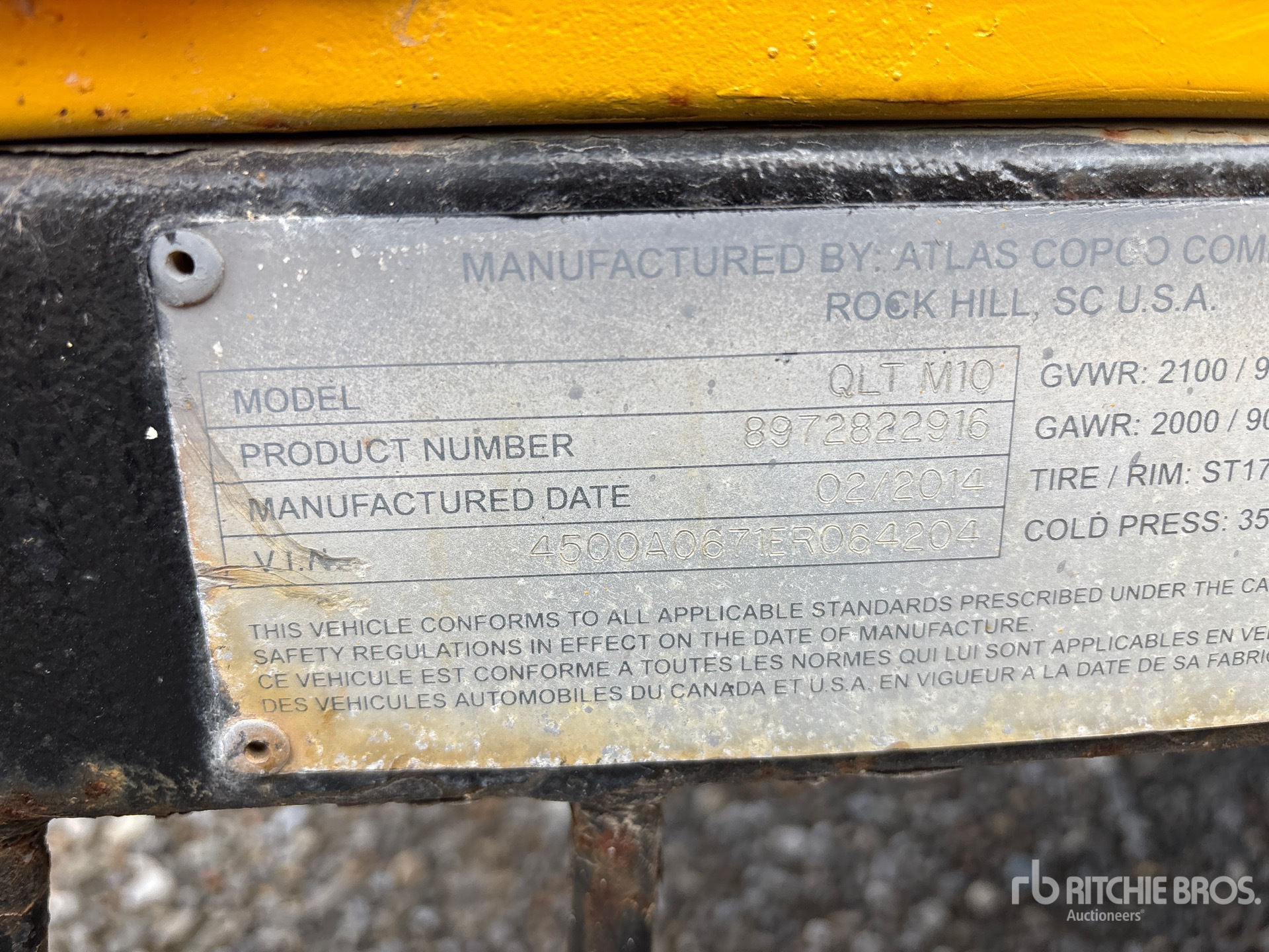 2014 Atlas Copco QLT M10