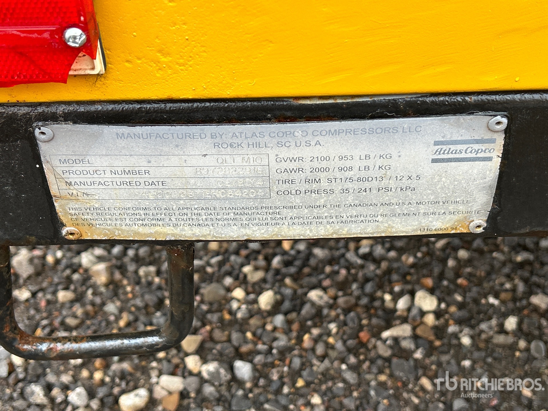 2014 Atlas Copco QLT M10