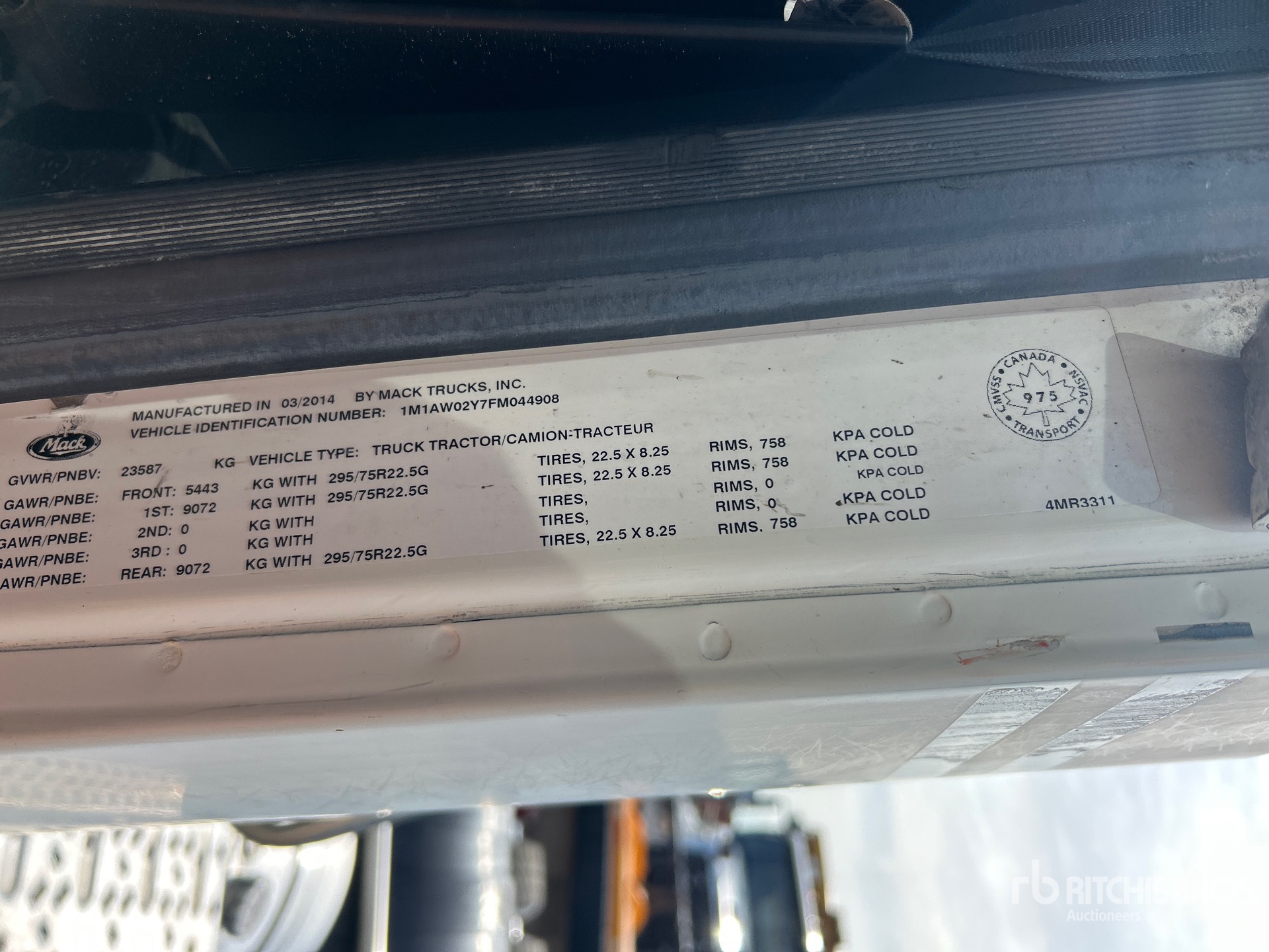 2015 Mack CXU613
