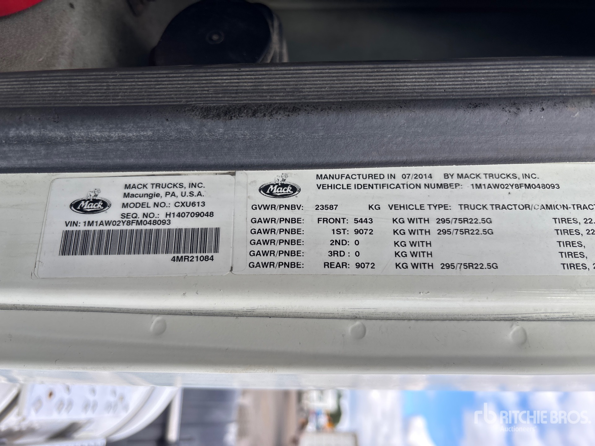 2015 Mack CXU613