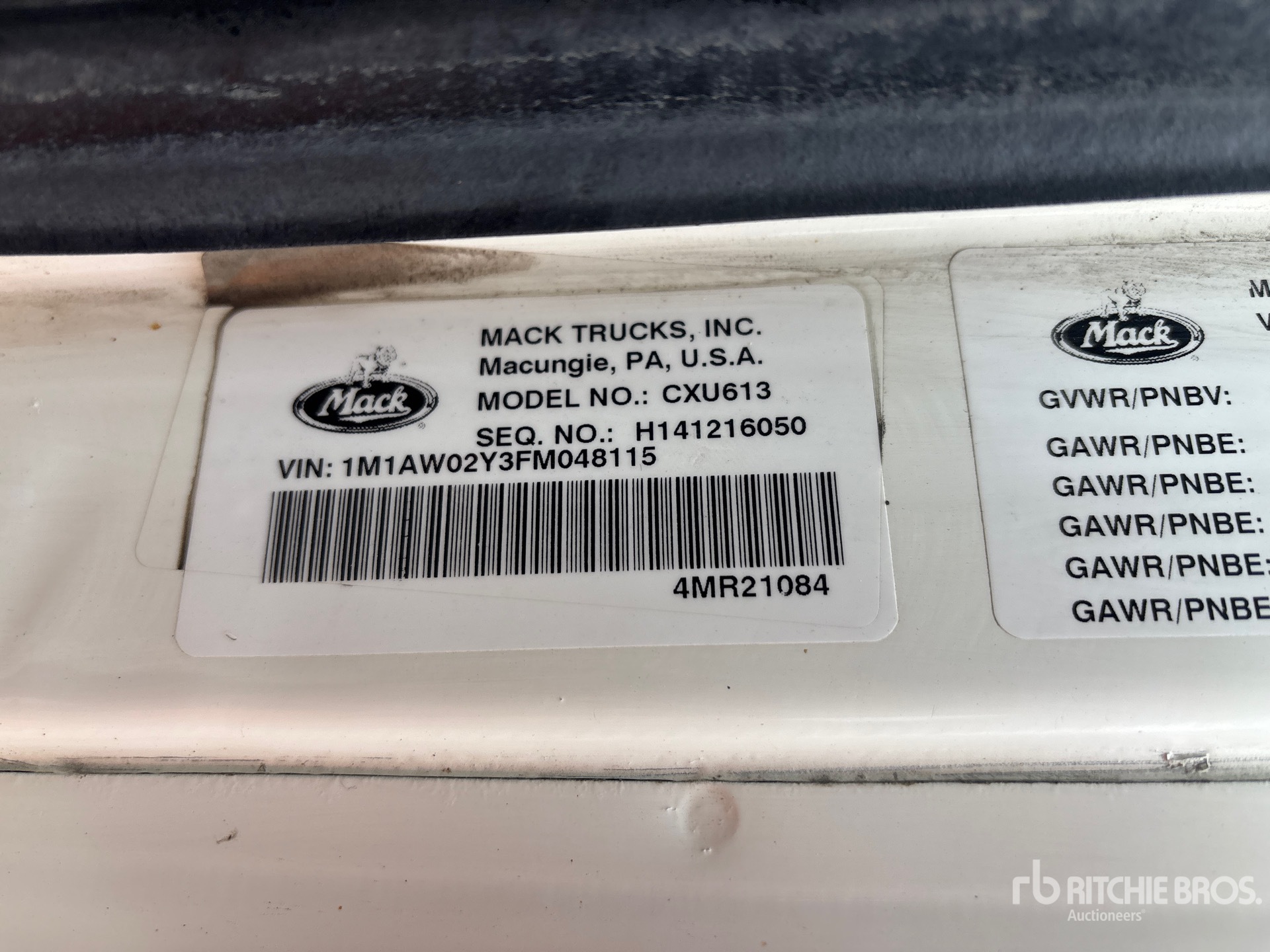 2015 Mack CXU613