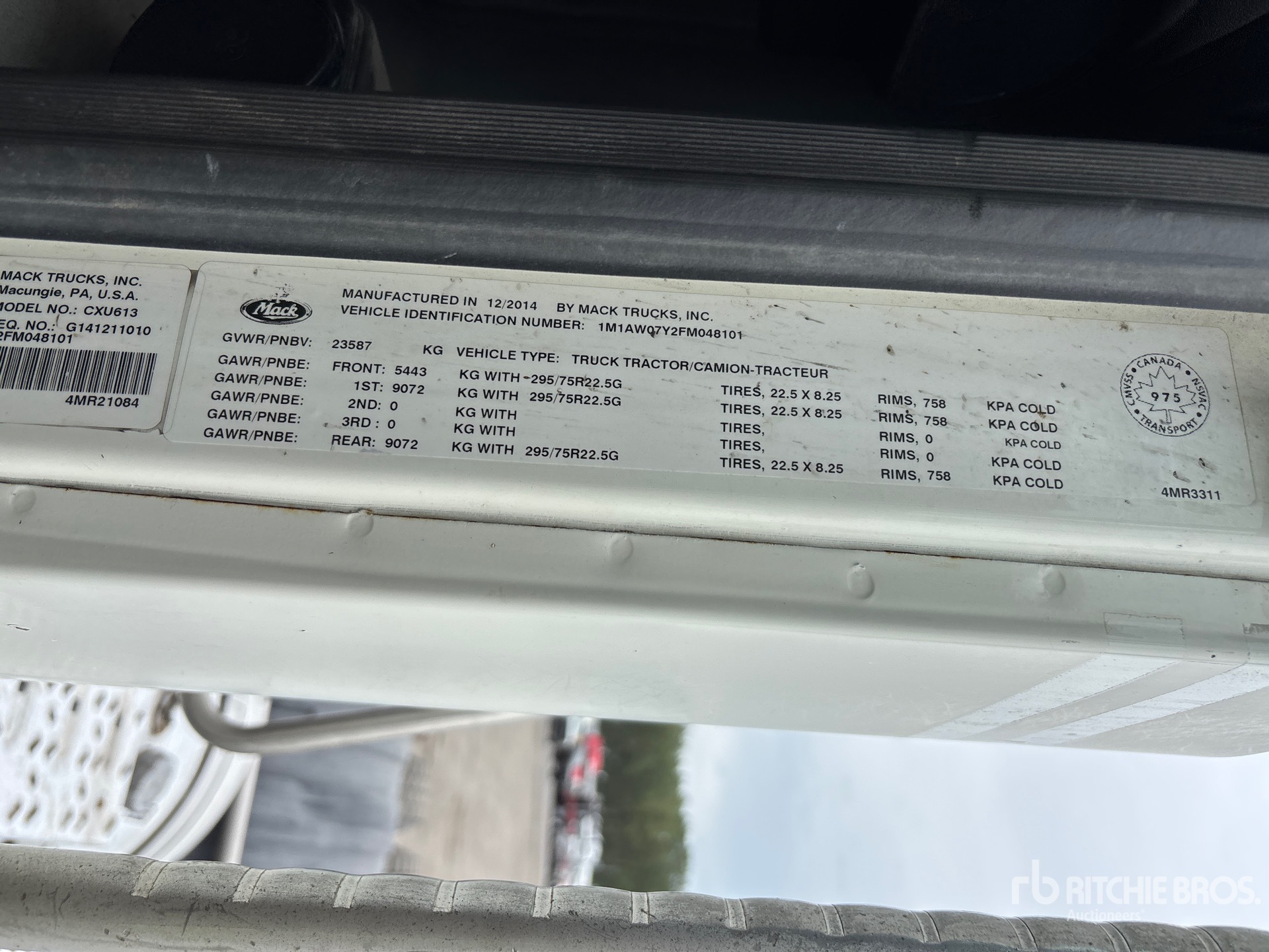 2015 Mack CXU613