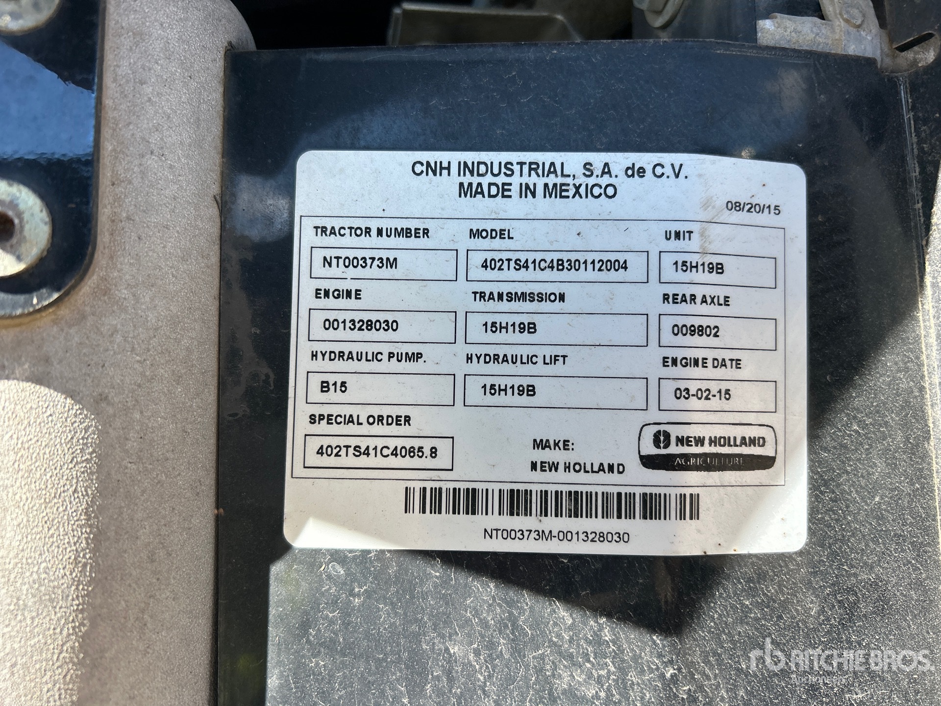 2015 New Holland TS6.110