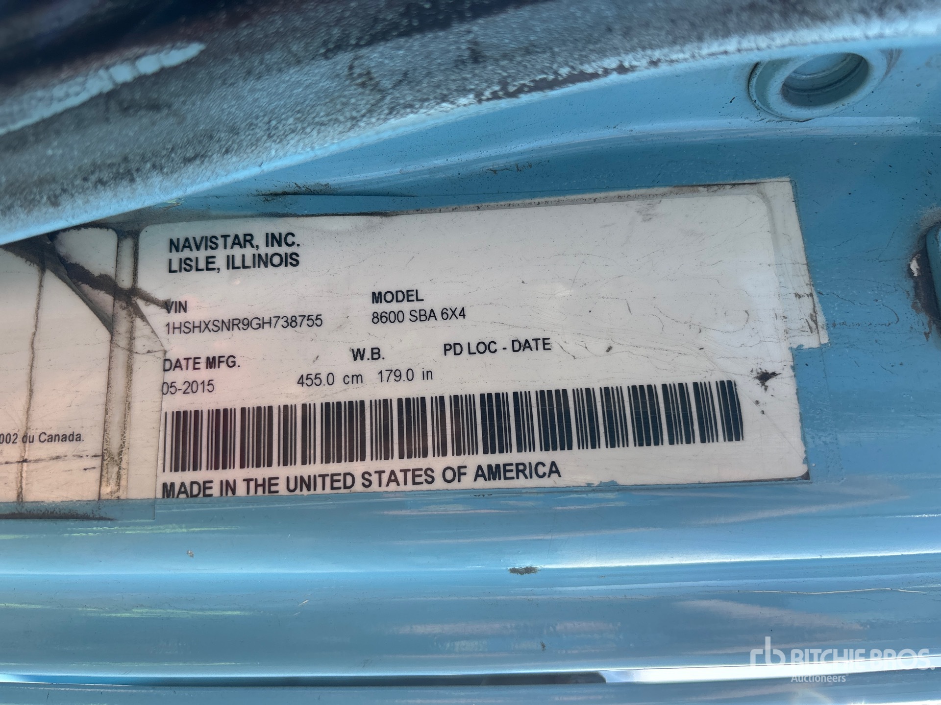 2016 International TRANSTAR 8600