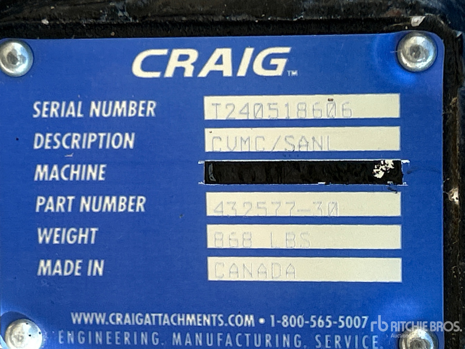 2025 Craig 47 IN HYDRAULIC - FITS JOHN DEE ...